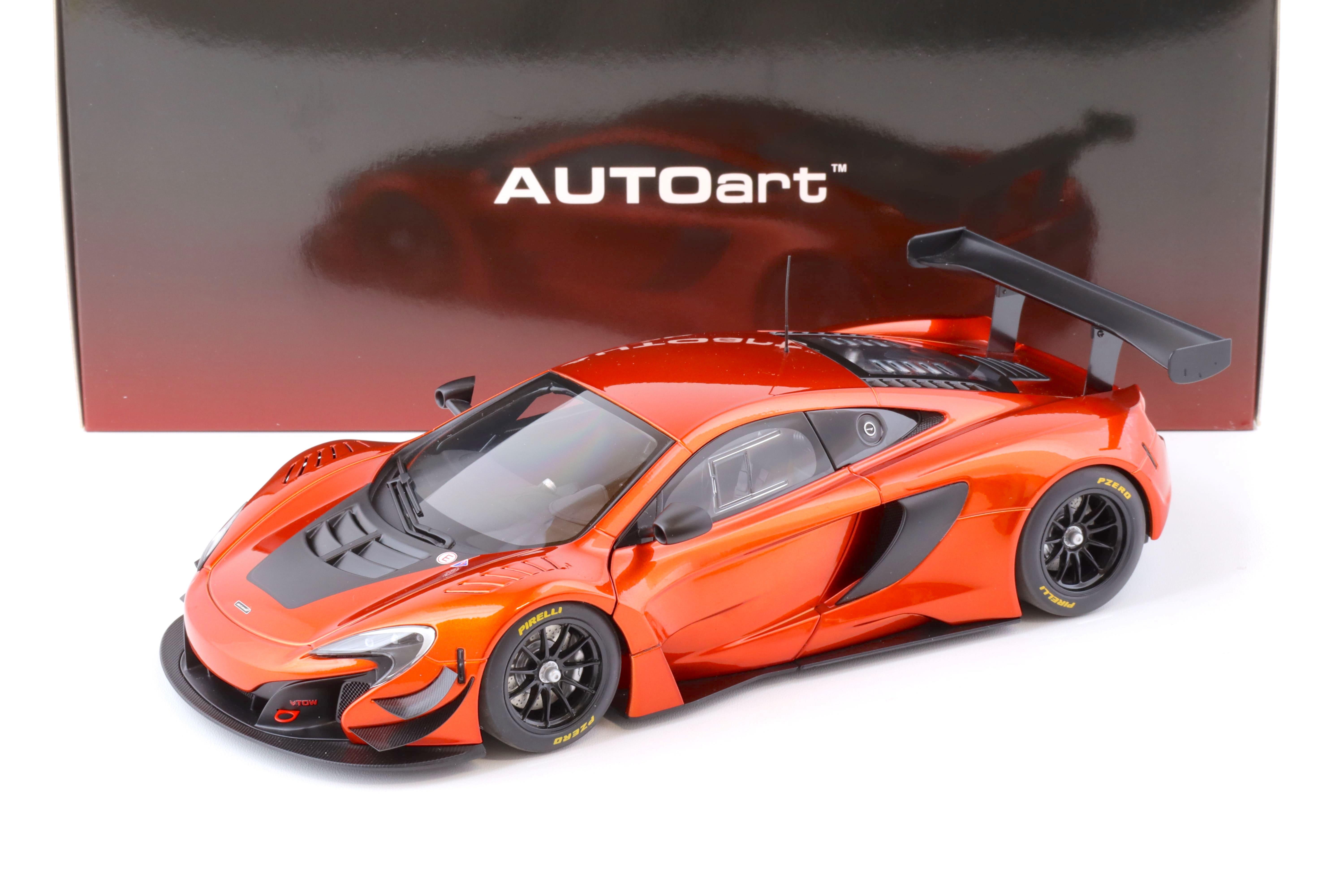 1:18 AUTOart McLAREN 650S GT3 2017 volcano orange/ black accents 81642