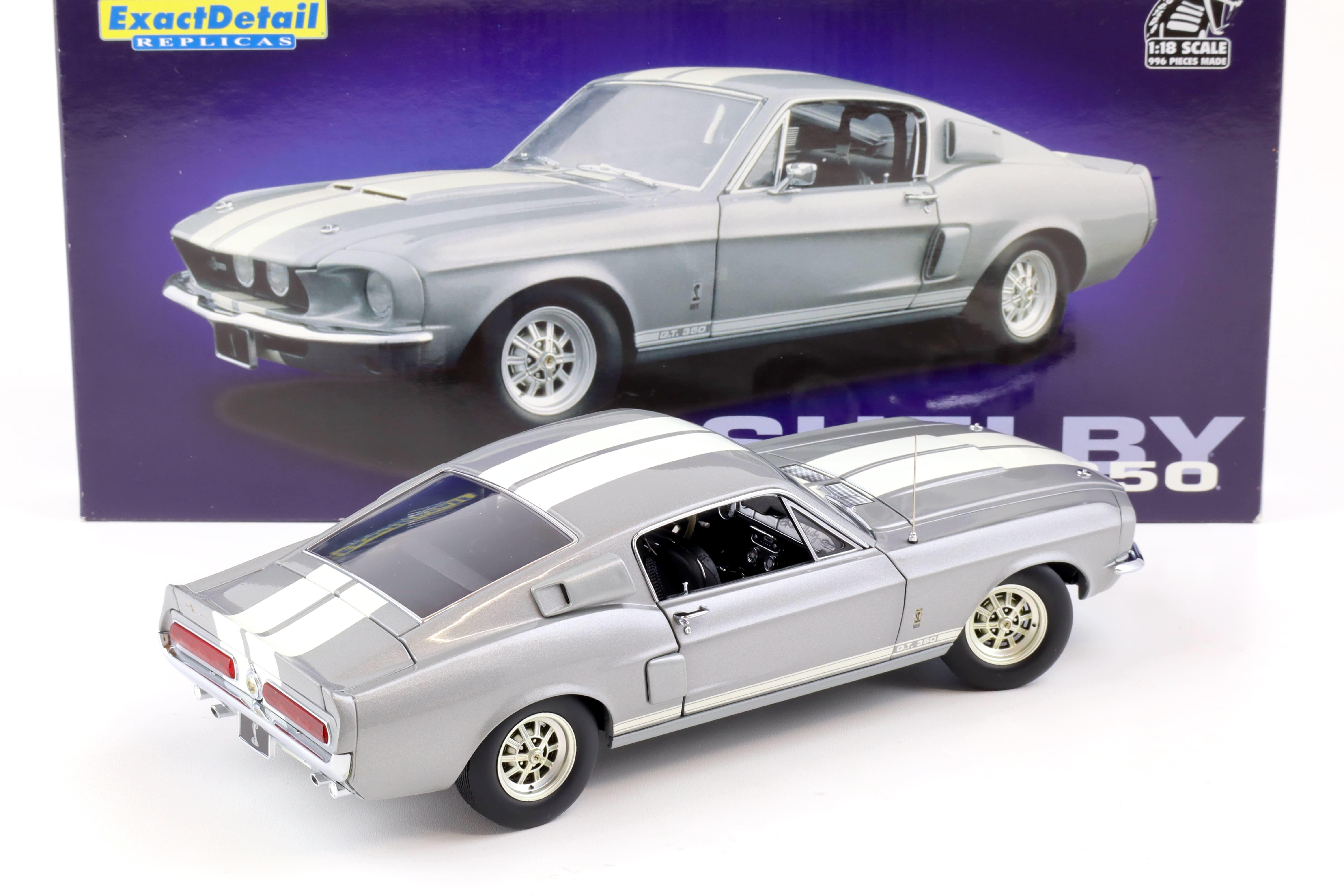 1:18 Exact Detail 1967 Shelby GT 350 Coupe 1967 grey metallic/ white stripes WCC710