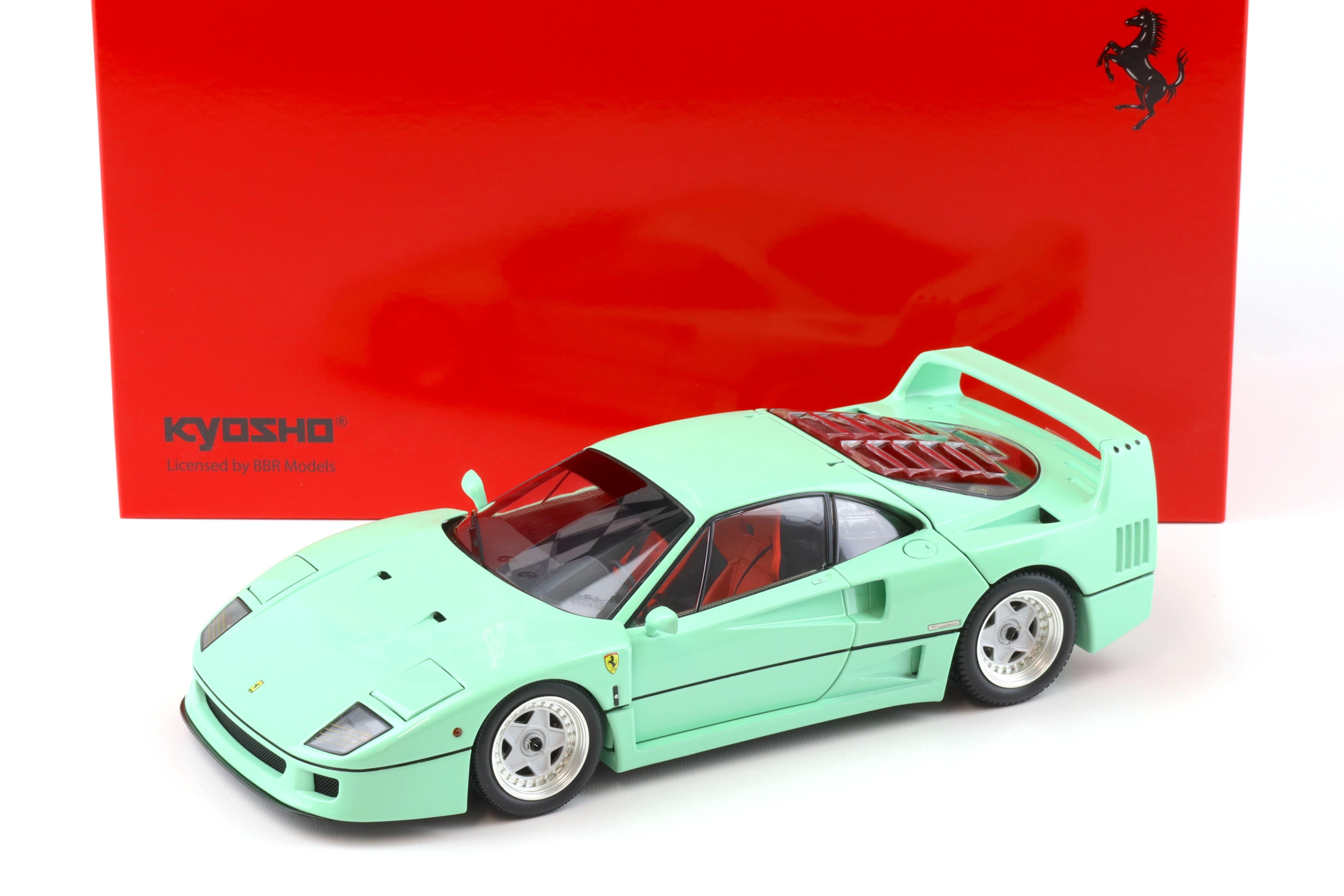 1:18 Kyosho 1987 Ferrari F40 Coupe mint green 08416MG Die-Cast