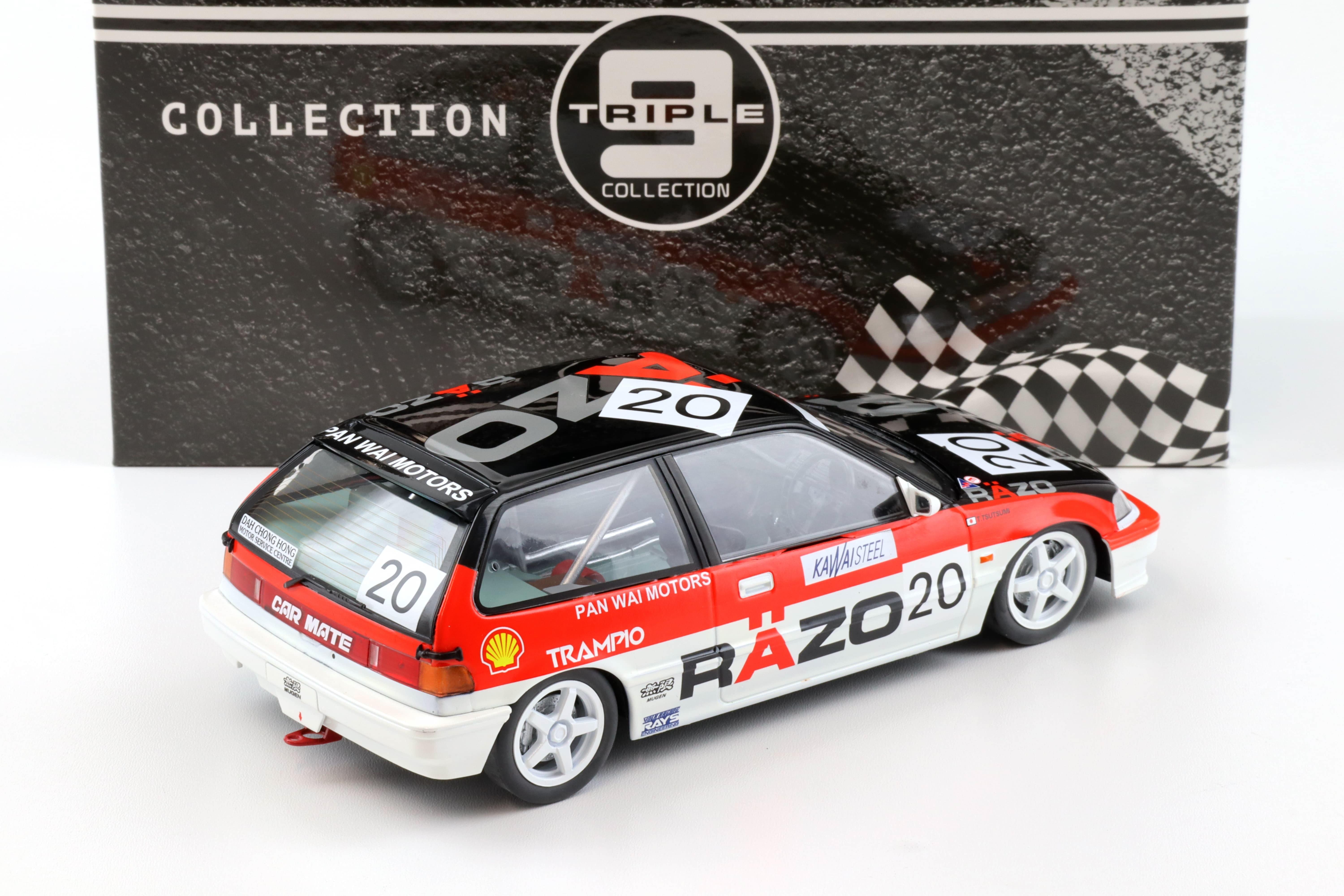 1:18 Triple9 Honda Civic EF3 #20 RAZO TRAMPIO Macau GP 1989 red T9-1800106