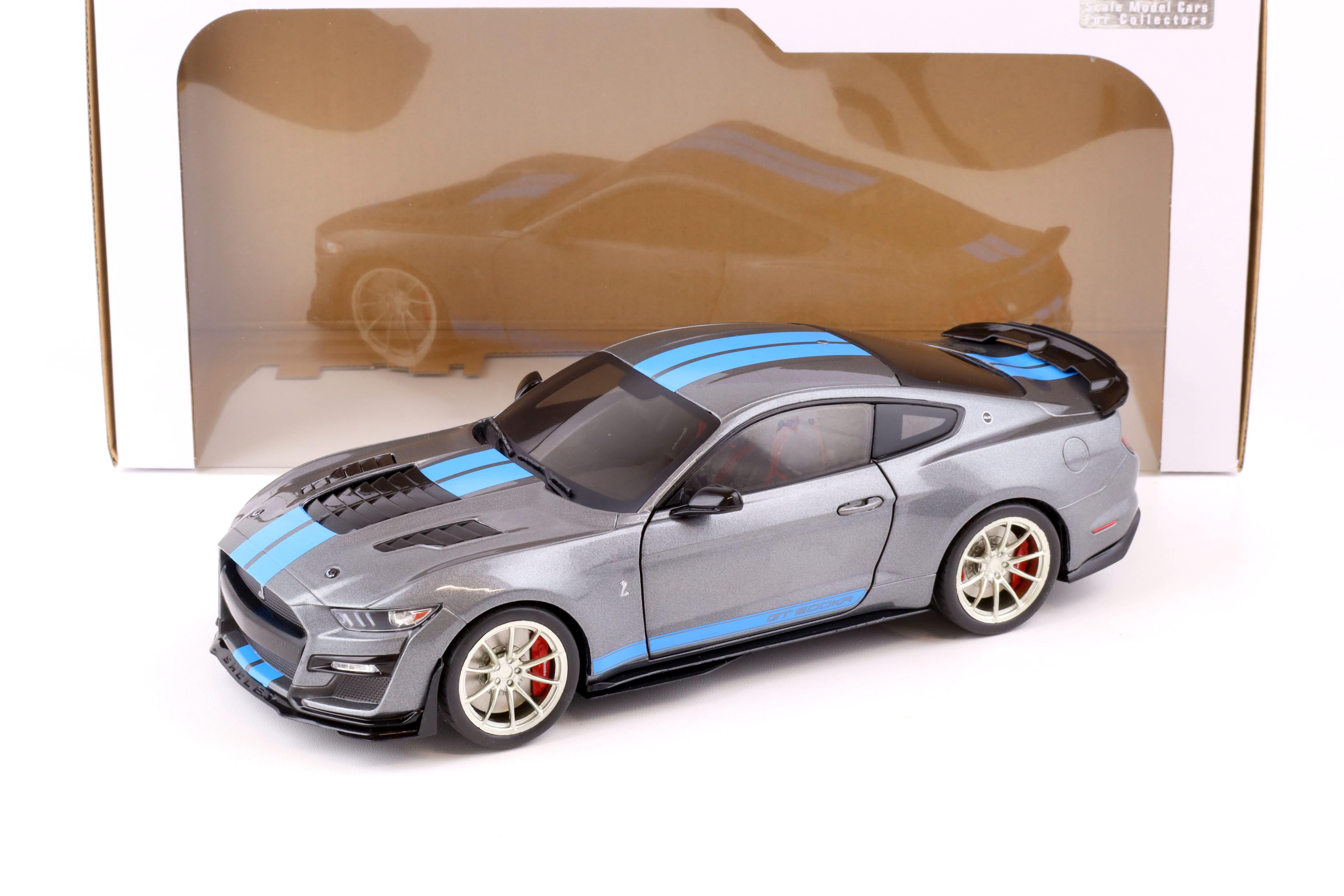 1:18 Solido Ford Mustang Shelby GT500-KR Coupe grey metallic/ blue stripes