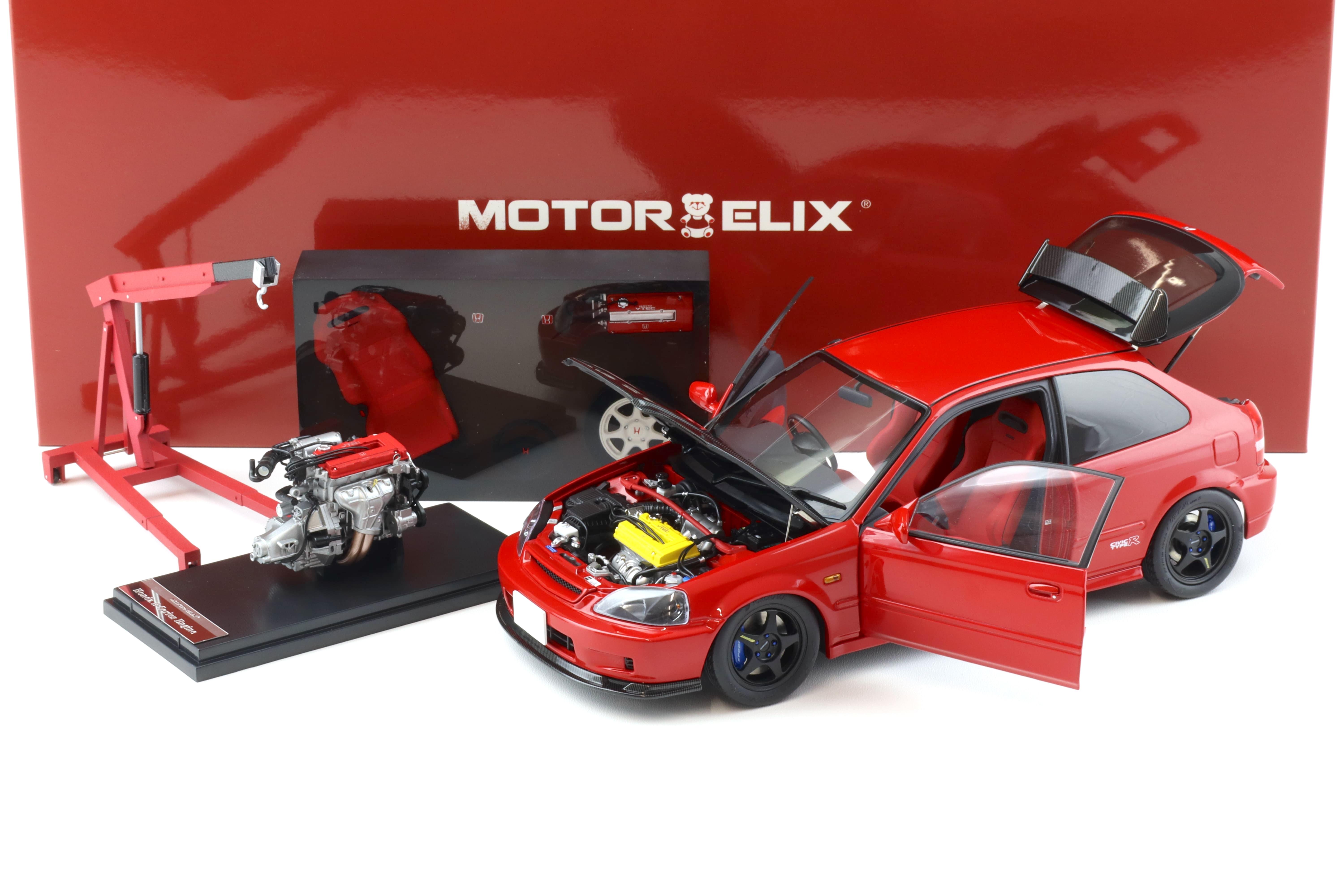 1:18 Motorhelix Honda Civic Type R (EK9) Customized Version red/Carbon China Toy Expo M85005