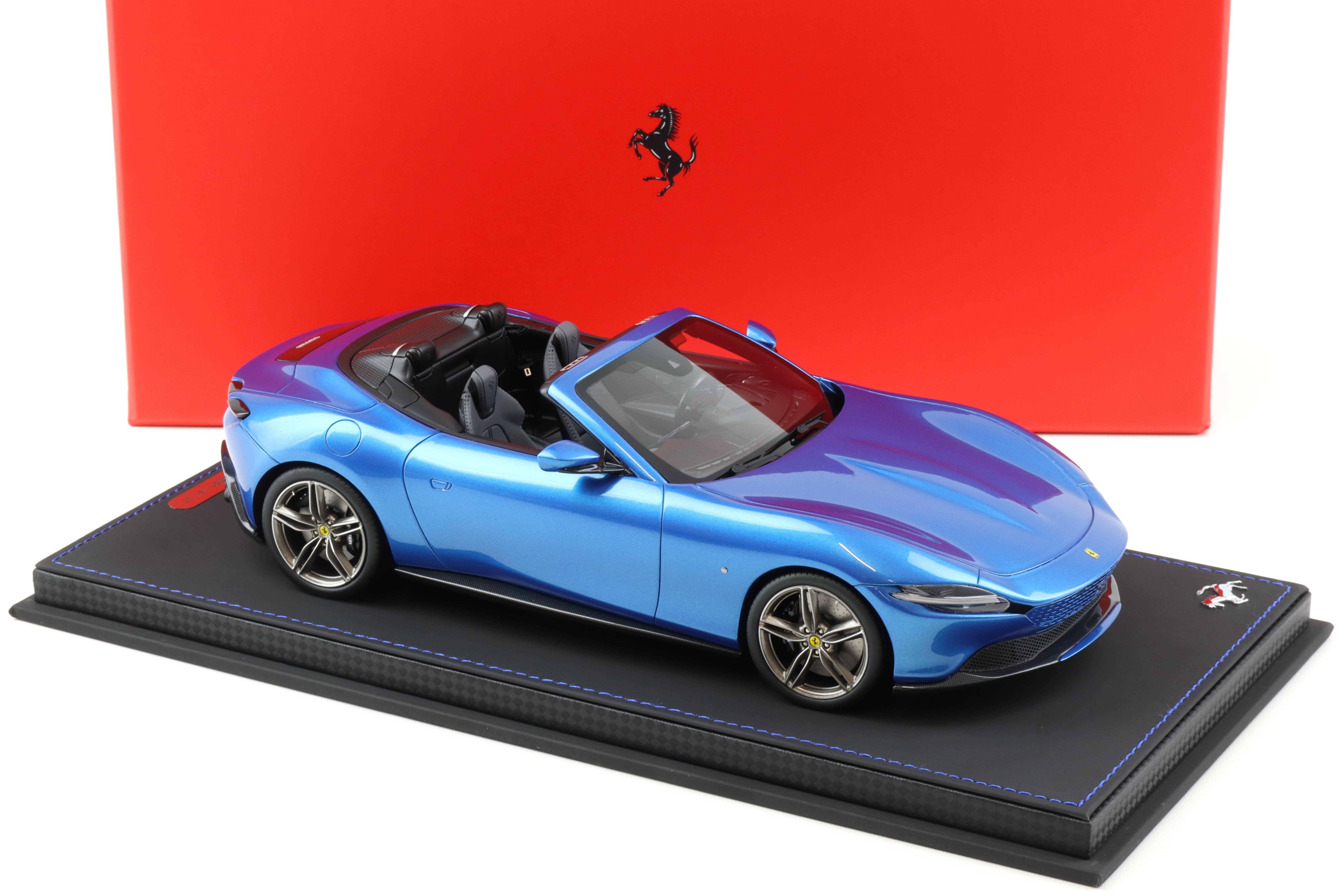 1:18 BBR Ferrari Roma Spider Blu Corsa blue with Showcase - Limited 36 pcs.