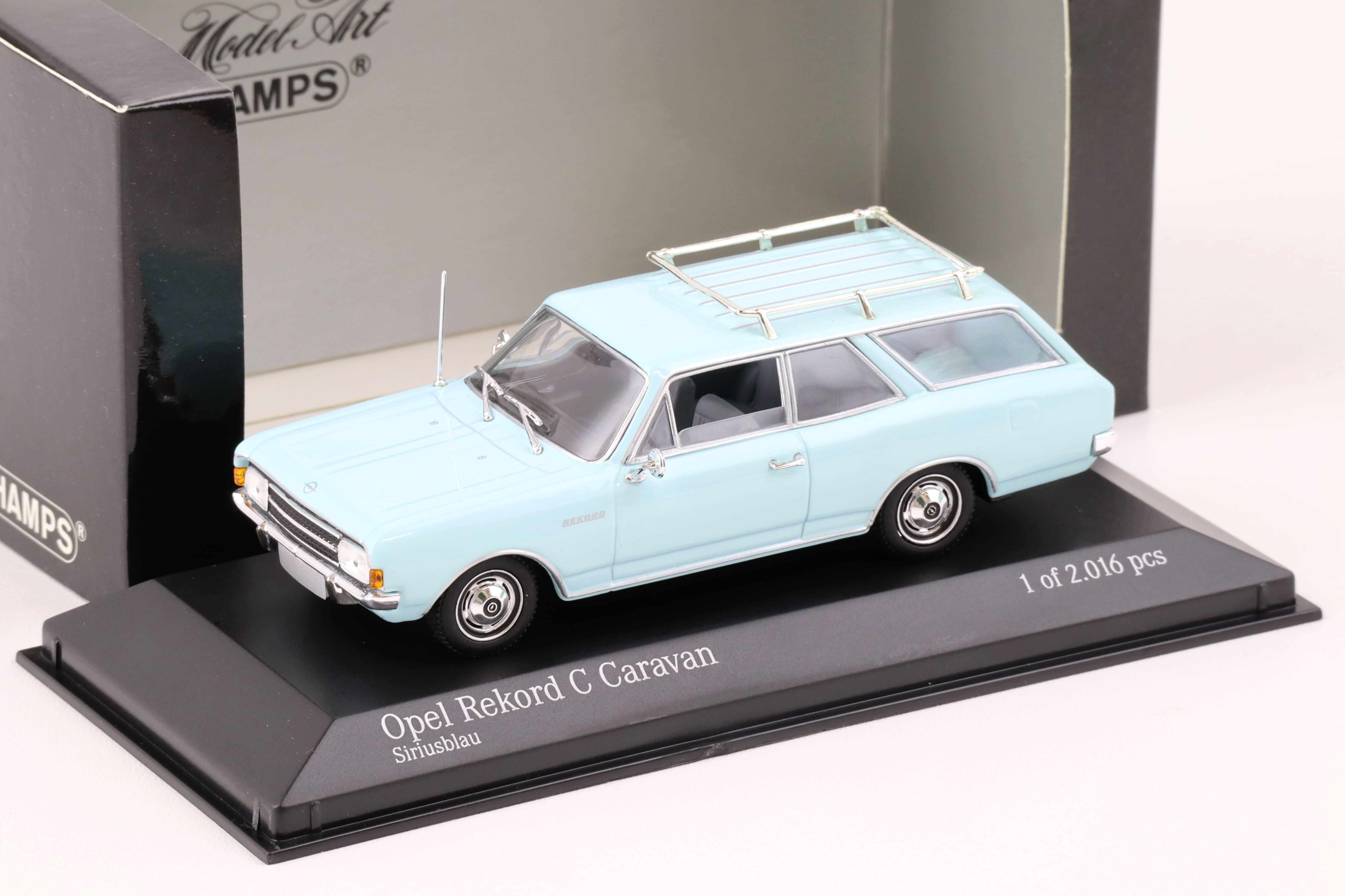 1:43 Minichamps Opel Rekord C Caravan Break 1966 Sirius blue