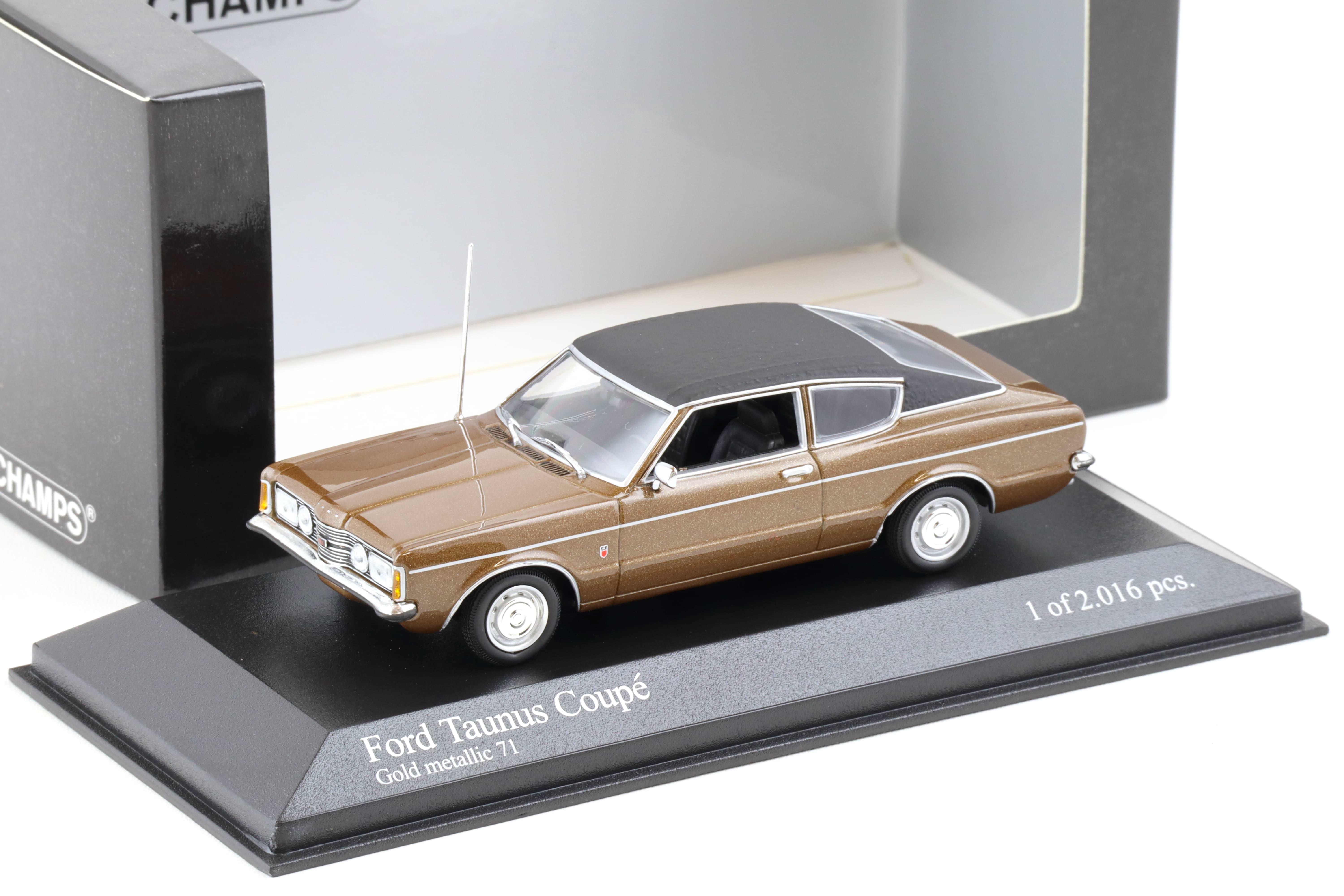 1:43 Minichamps Ford Taunus Coupe 1970 gold metallic 71/ black roof