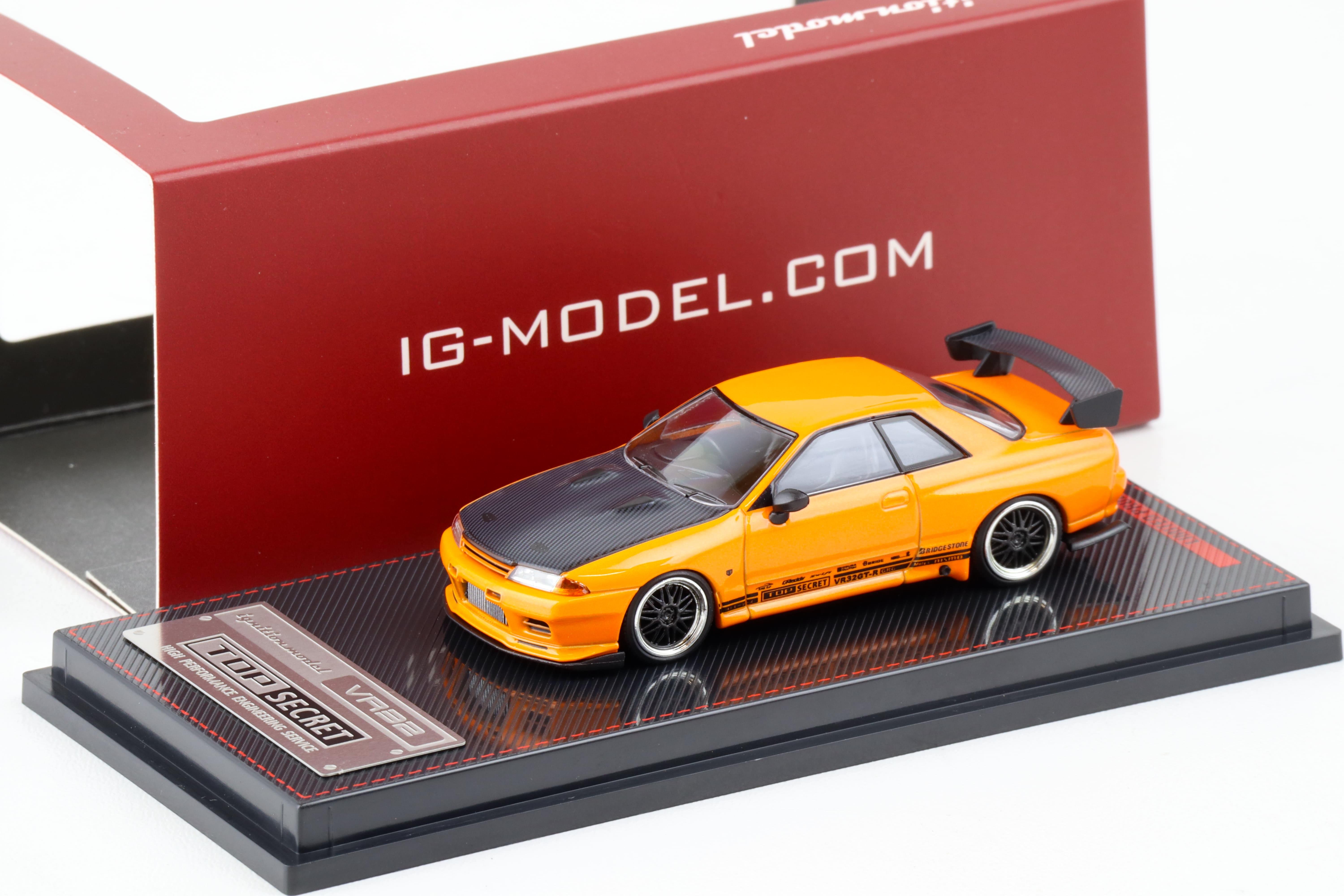 1:64 Ignition Model IG2397 Nissan GT-R (VR32) TOP SECRET yellow-orange/ Carbon