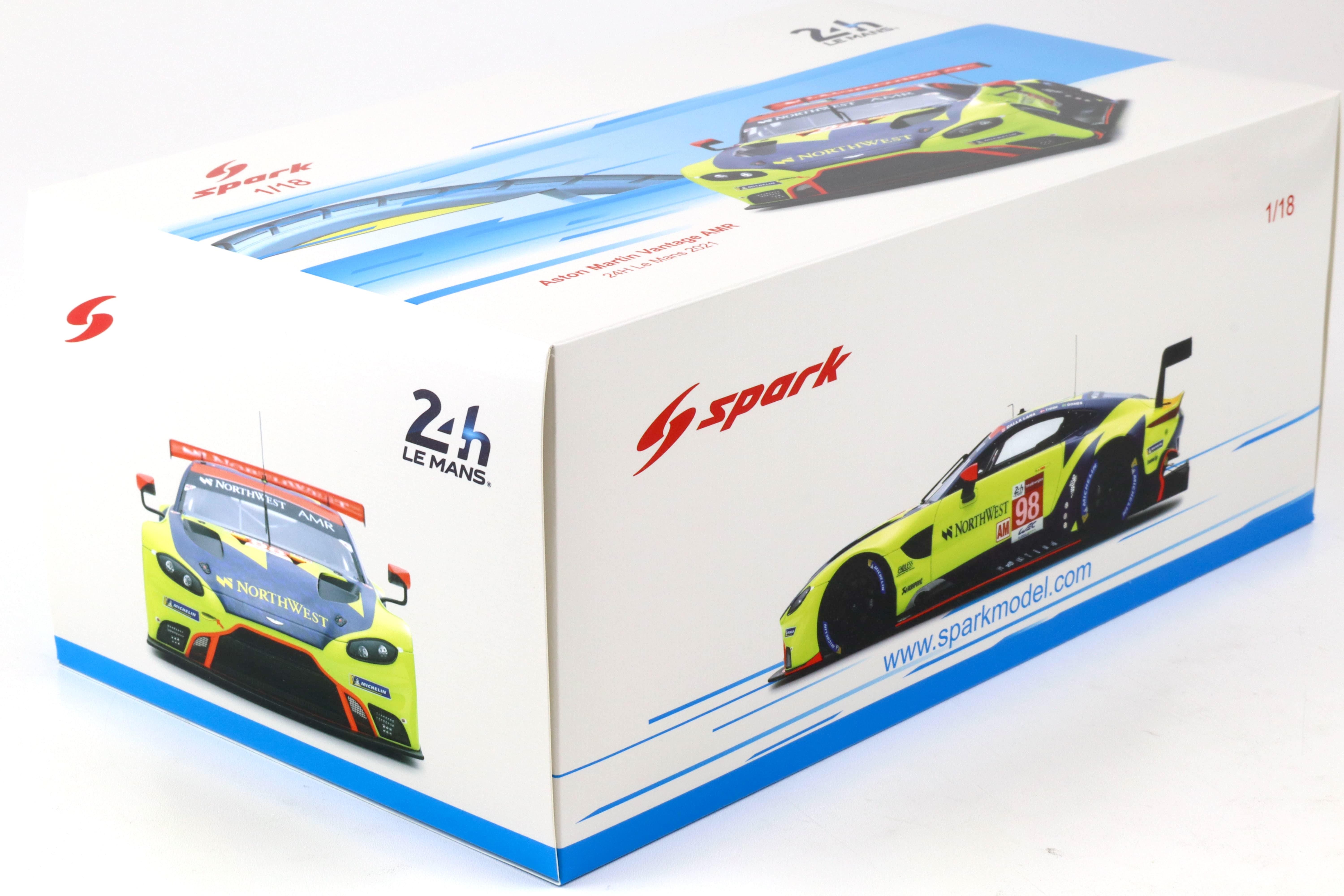 1:18 Spark Aston Martin Vantage AMR #98 Le Mans 2021 Dalla Lana/ Thiim/ Gomes