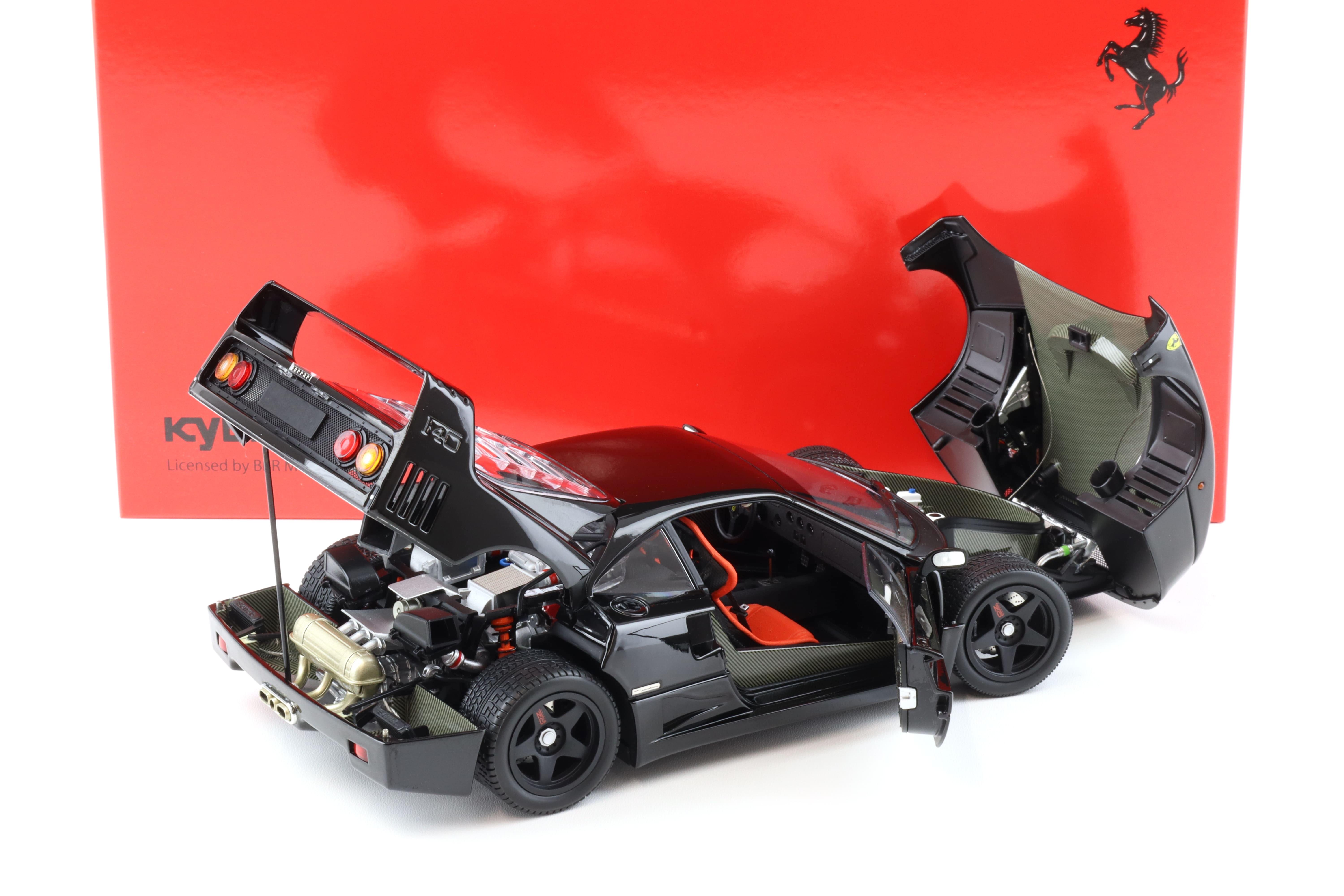 1:18 Kyosho 1987 Ferrari F40 Coupe black 08416BK Die-Cast