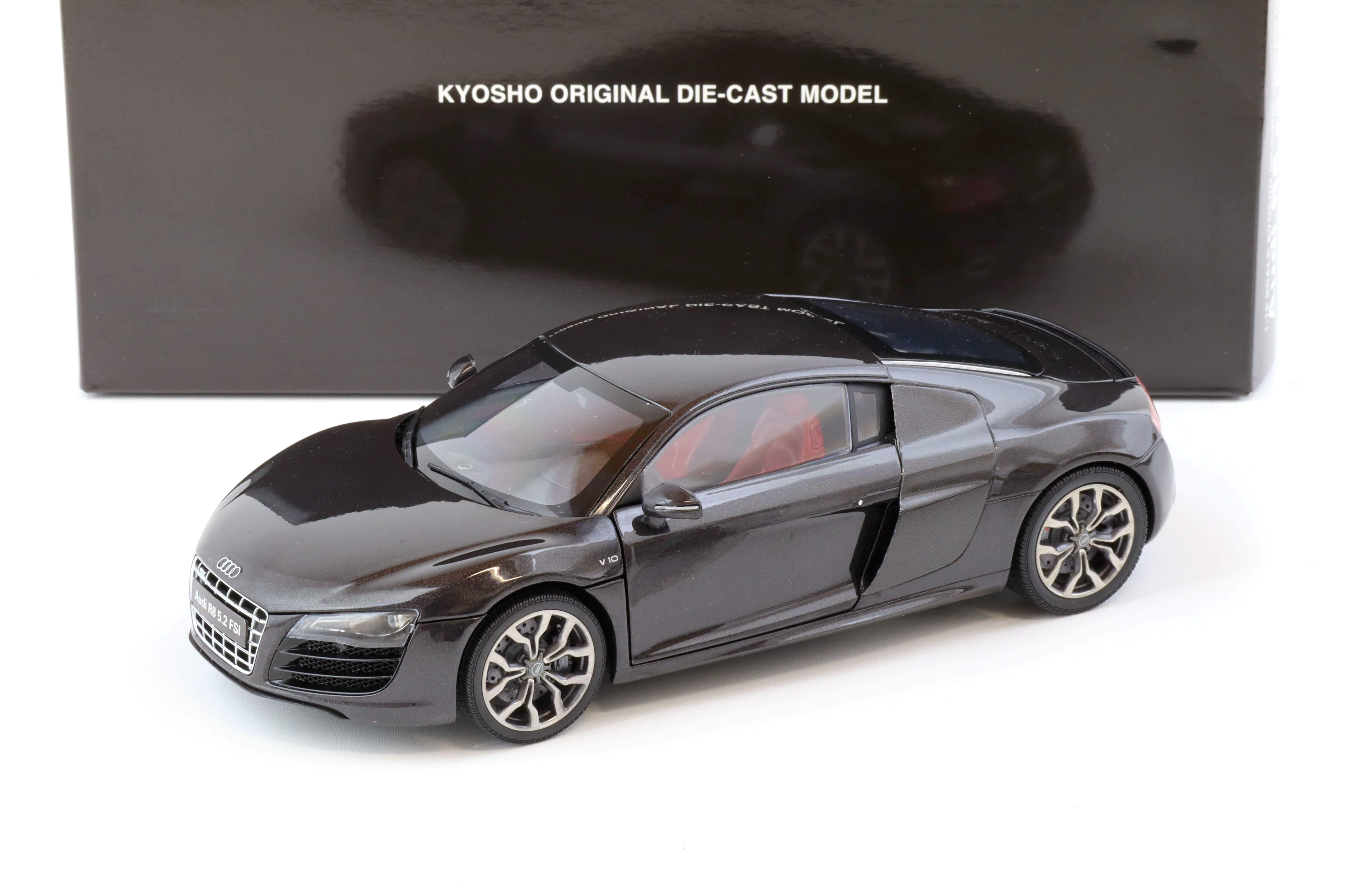 1:18 Kyosho Audi R8 5.2 FSI Quattro Coupe Lava grey metallic