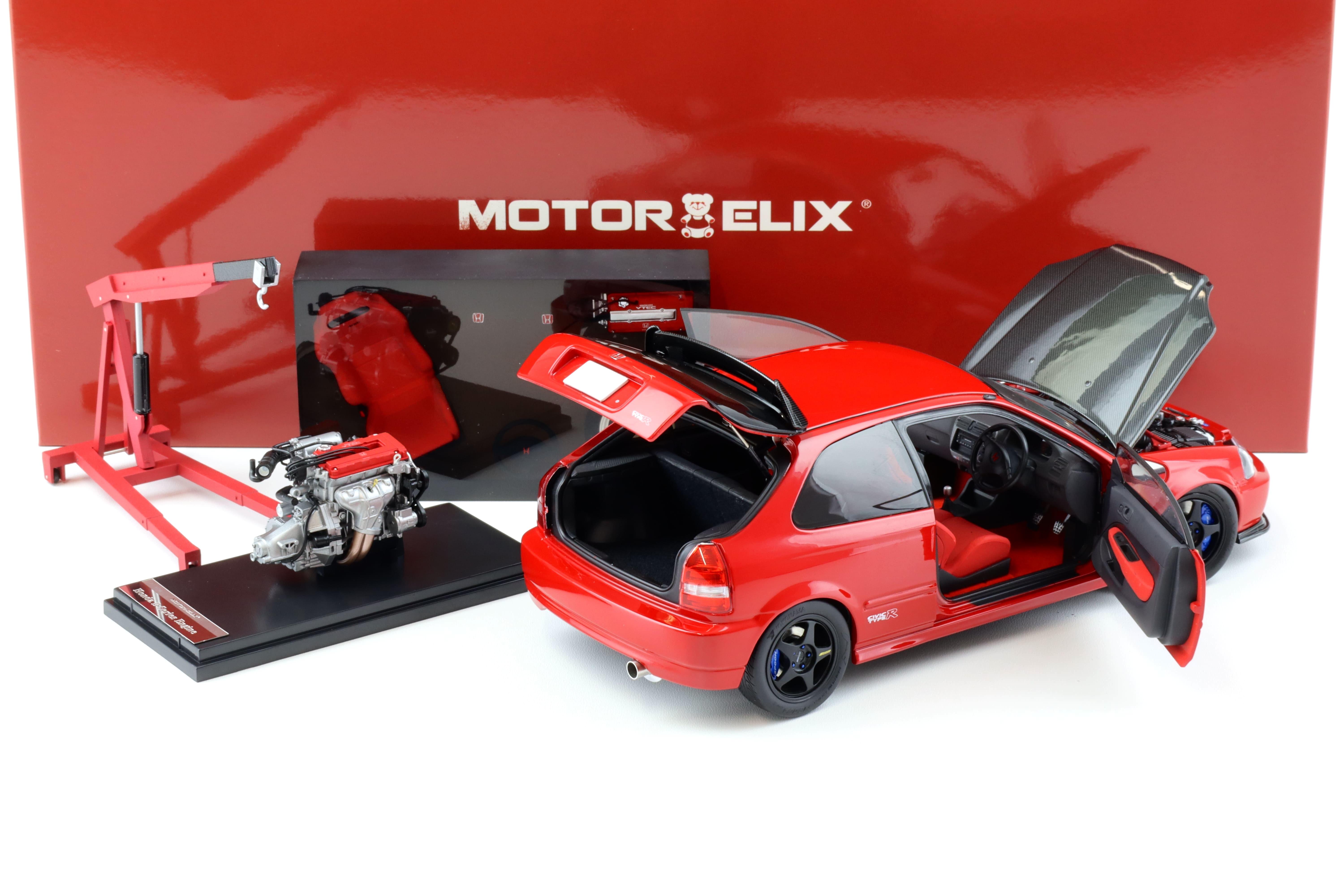 1:18 Motorhelix Honda Civic Type R (EK9) Customized Version red/Carbon China Toy Expo M85005