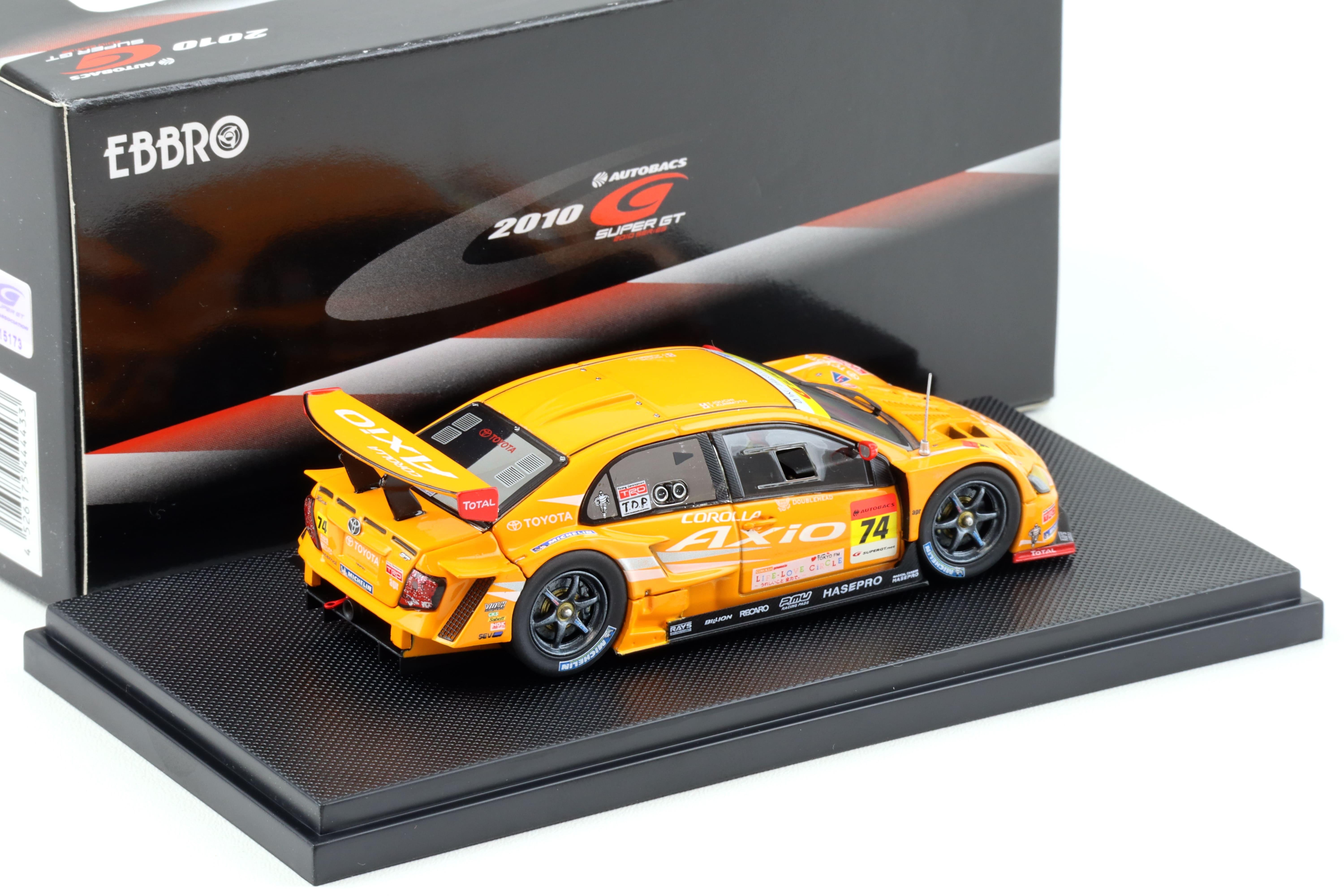 1:43 Ebbro Toyota Corolla Super GT300 COROLLA Axio apr GT 2010 #74 Iguchi