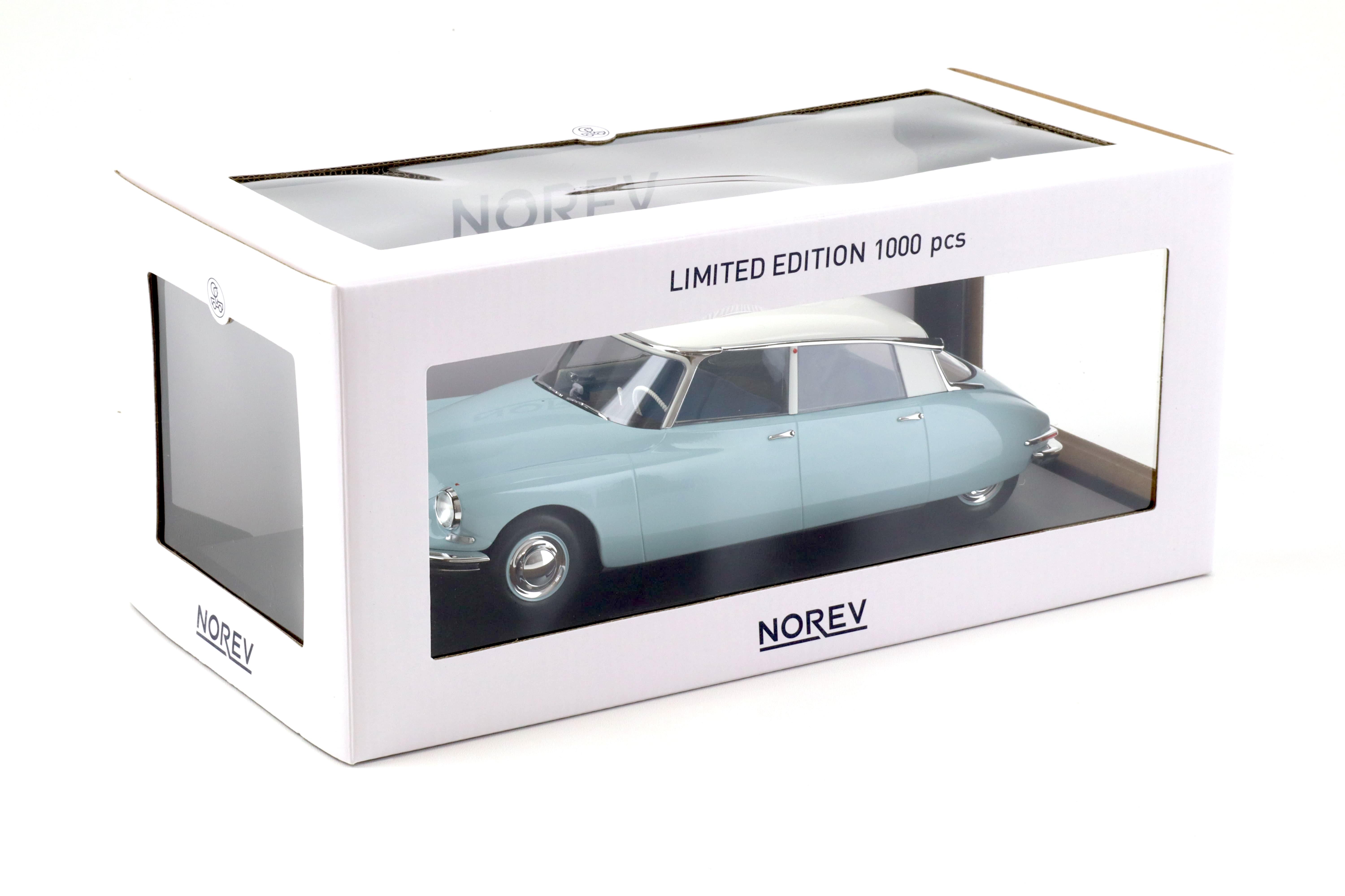 1:18 Norev Citroen DS 19 Clear blue & white 1959