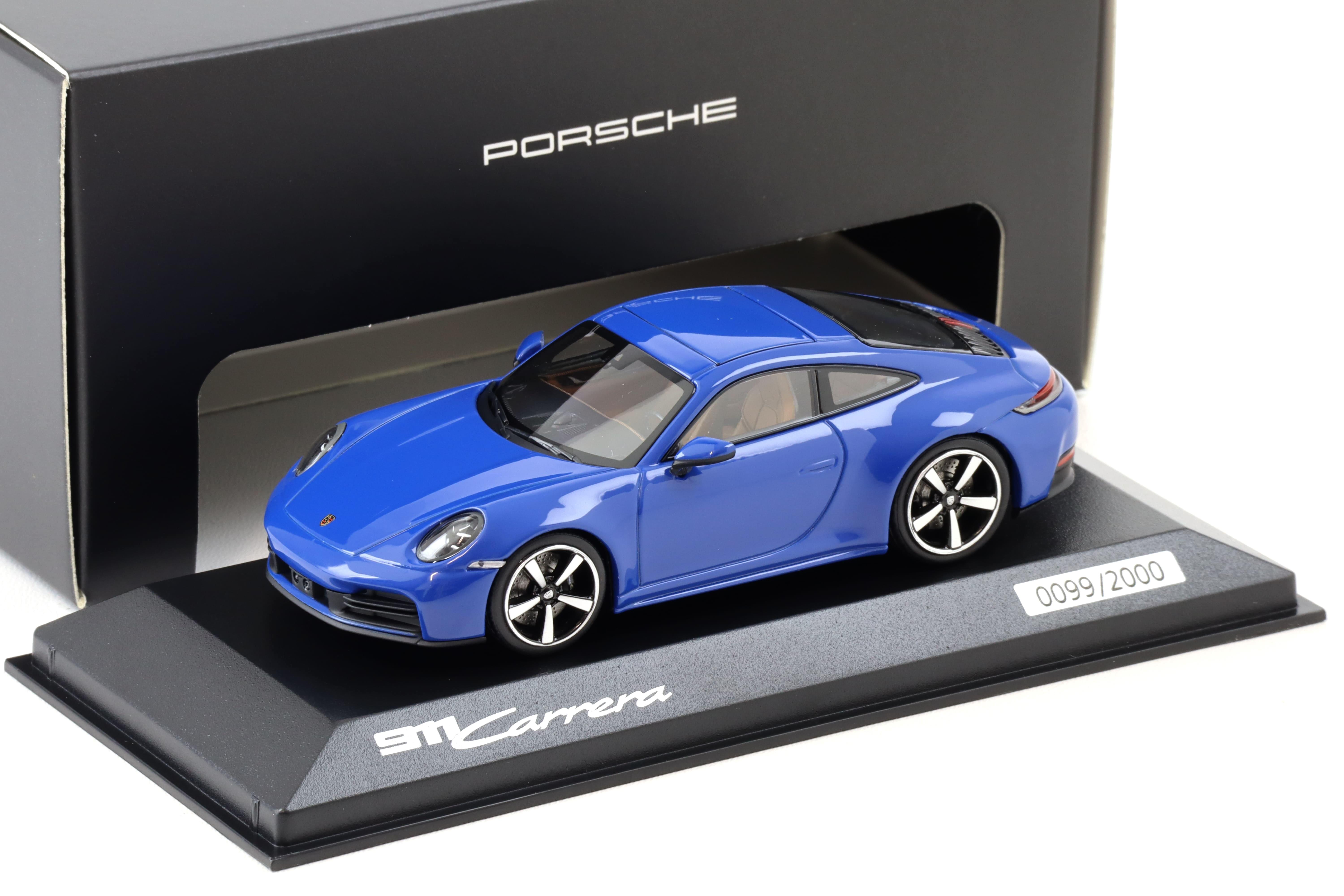 1:43 Minichamps Porsche 911 992.2 Carrera Coupe Lugano blue WAP DEALER