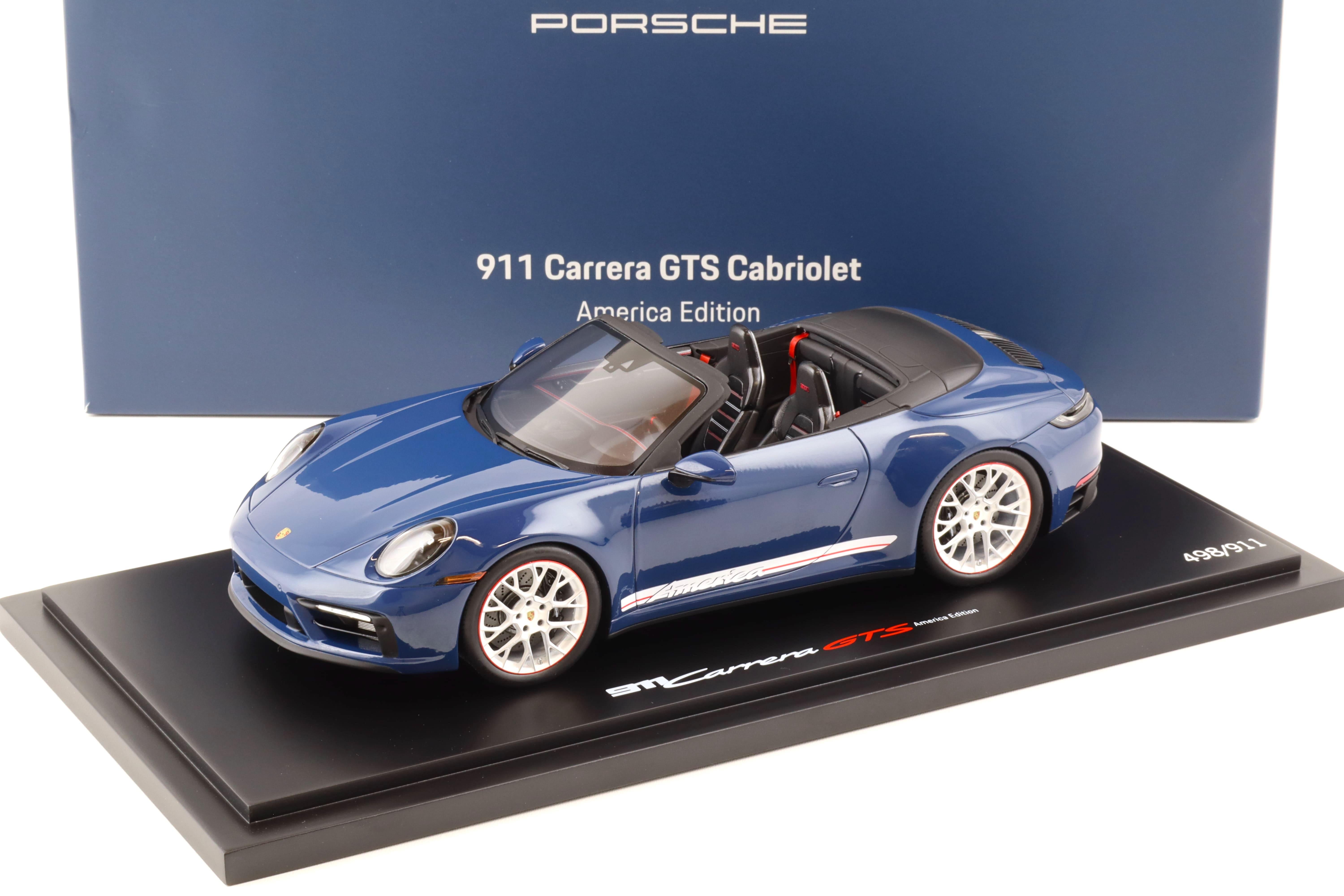 1:18 Spark Porsche 911 (992) Carrera GTS Cabriolet America Edition blue WAP DEALER