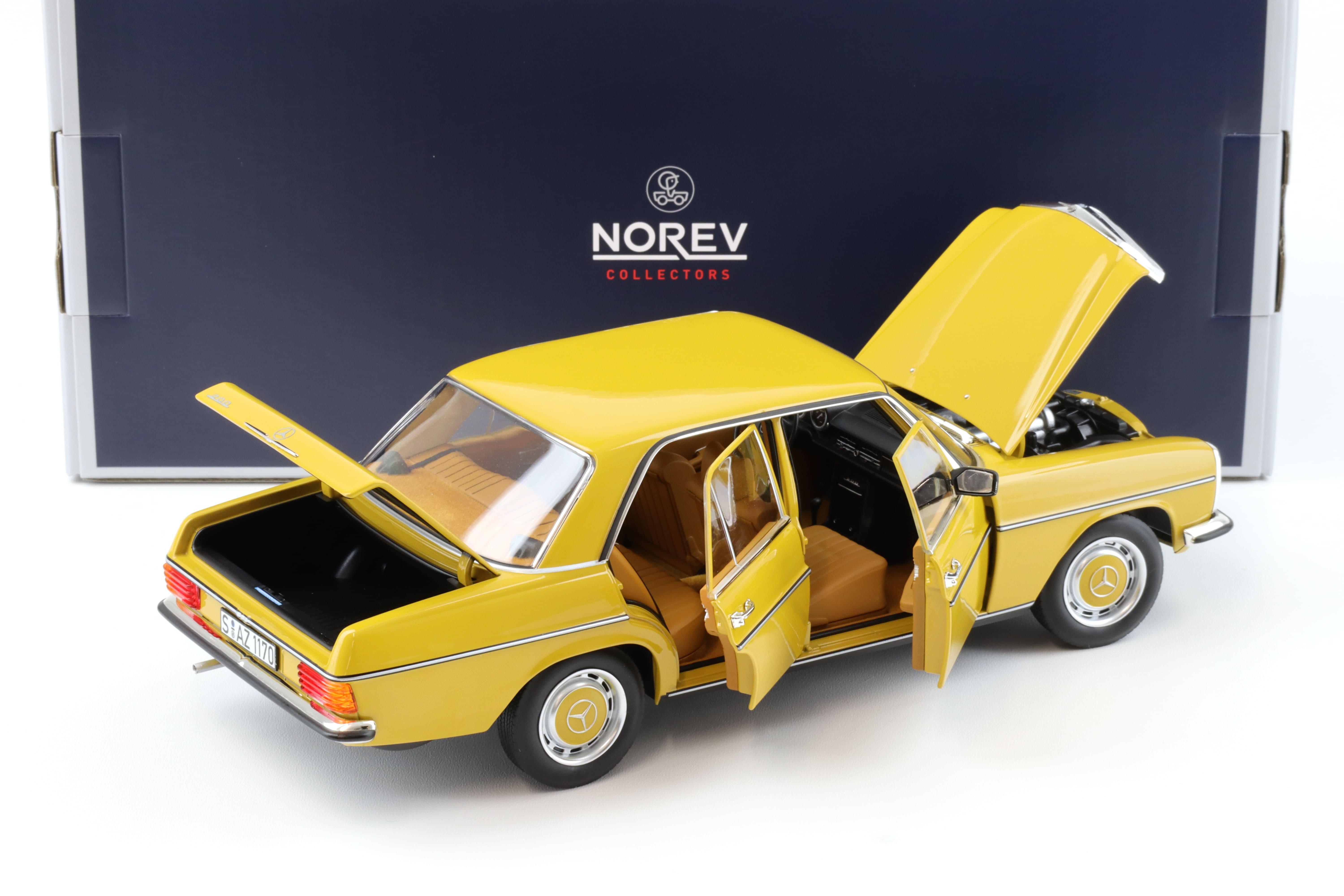 1:18 Norev Mercedes 200 Strich-Acht /8 W115 Limousine 2-Serie 1973 sahara yellow