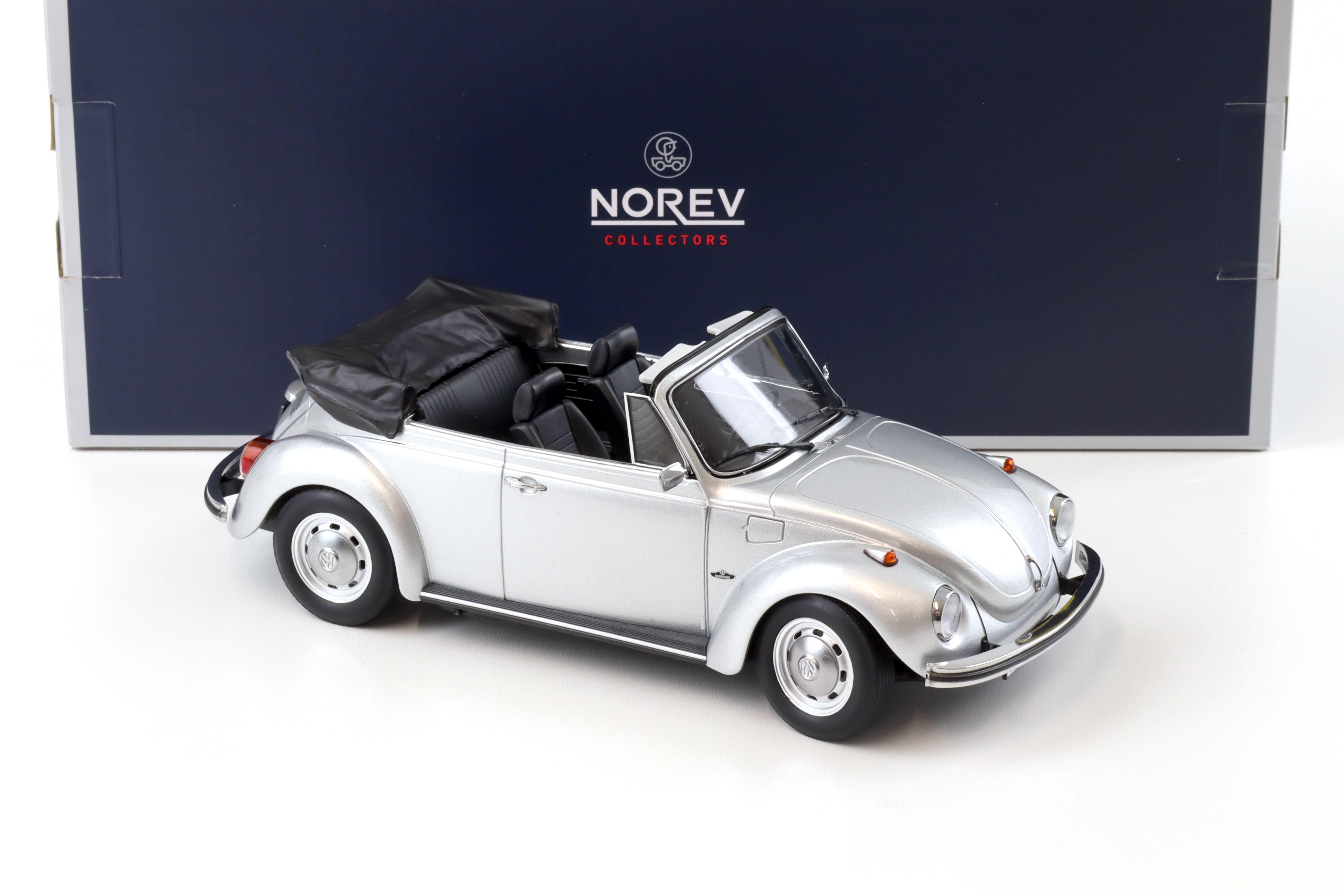 1:18 Norev VW 1303 Käfer Beetle Cabriolet 1973 silver metallic 