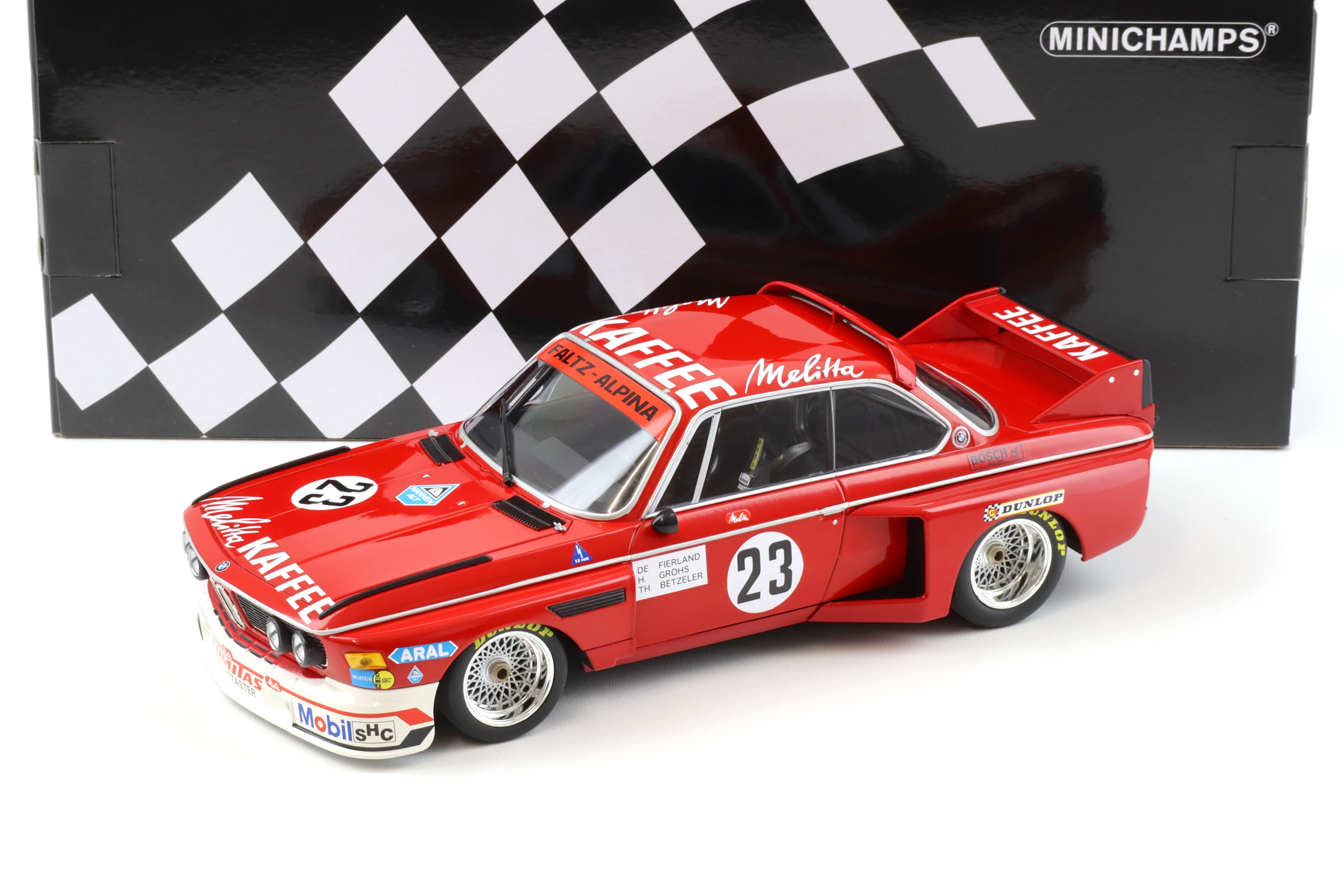 1:18 Minichamps BMW 3.0 CSL Faltz-Alpina #23 Zandvoort Trophy 1975 De Fierlant/Grohs