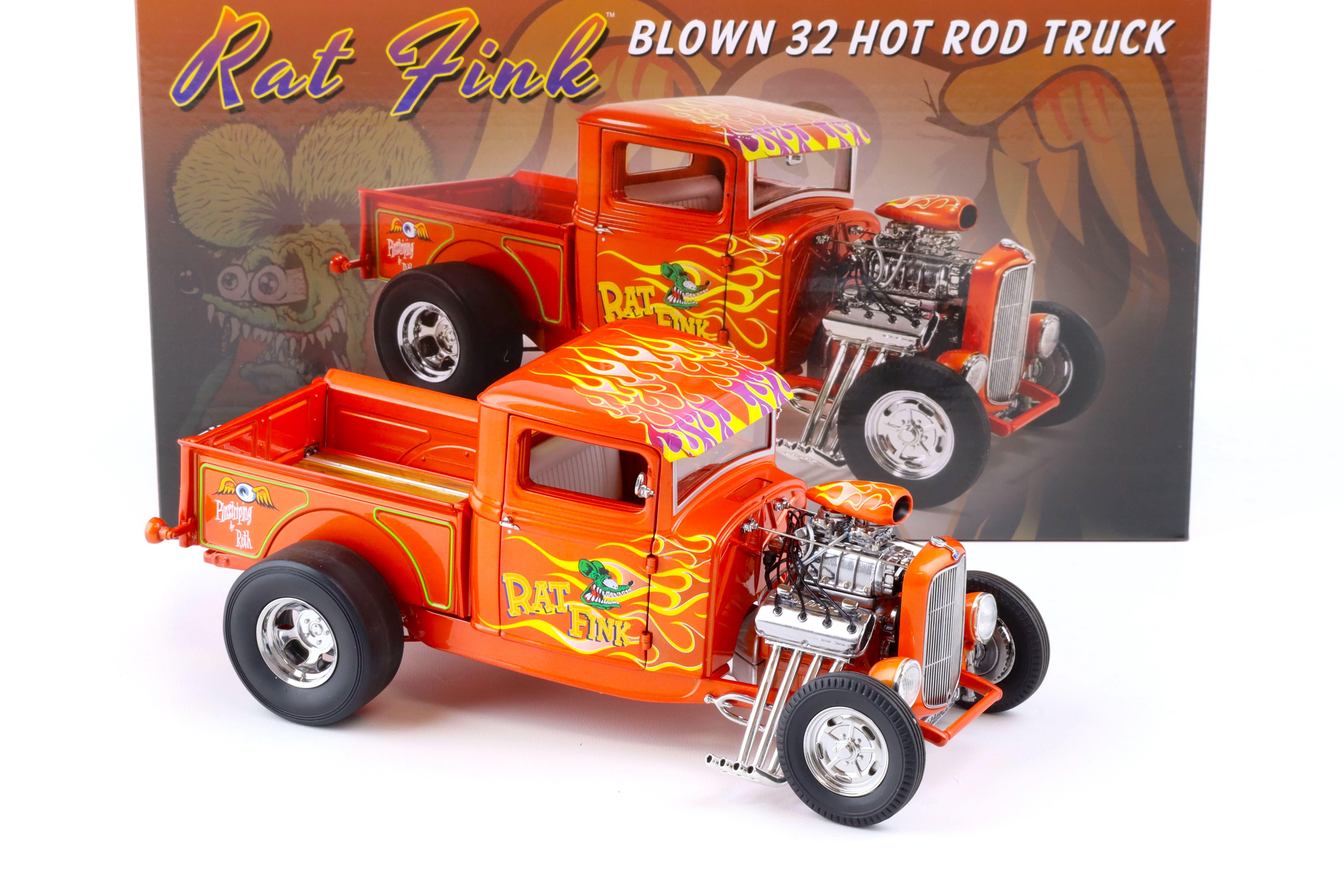 1:18 ACME 1932 Ford Blown 32 Hot Rod Truck RAT FINK orange A1804102