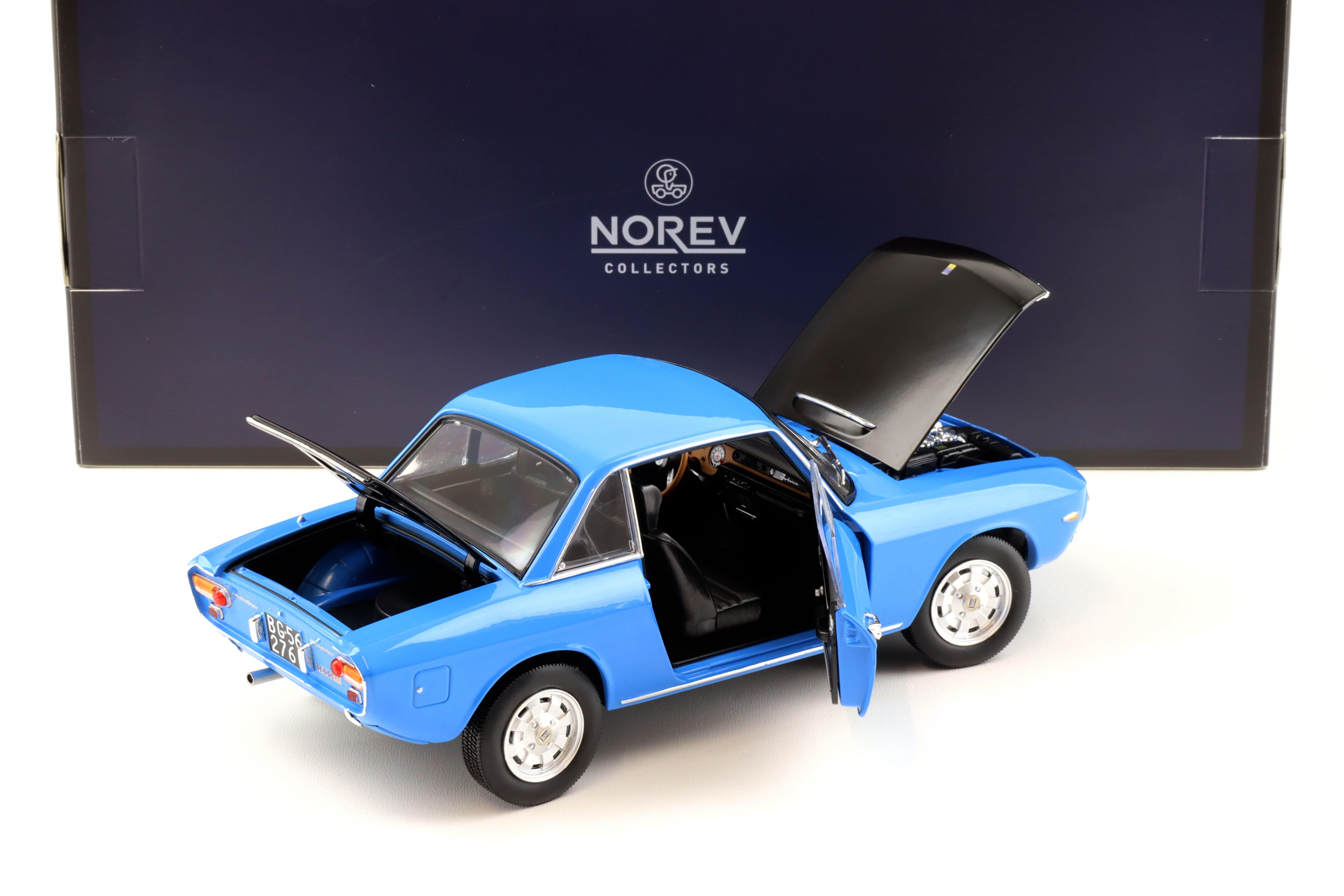 1:18 Norev Lancia Fulvia 1600 HF 1971 middle blue/ black - Limited 200 pcs.