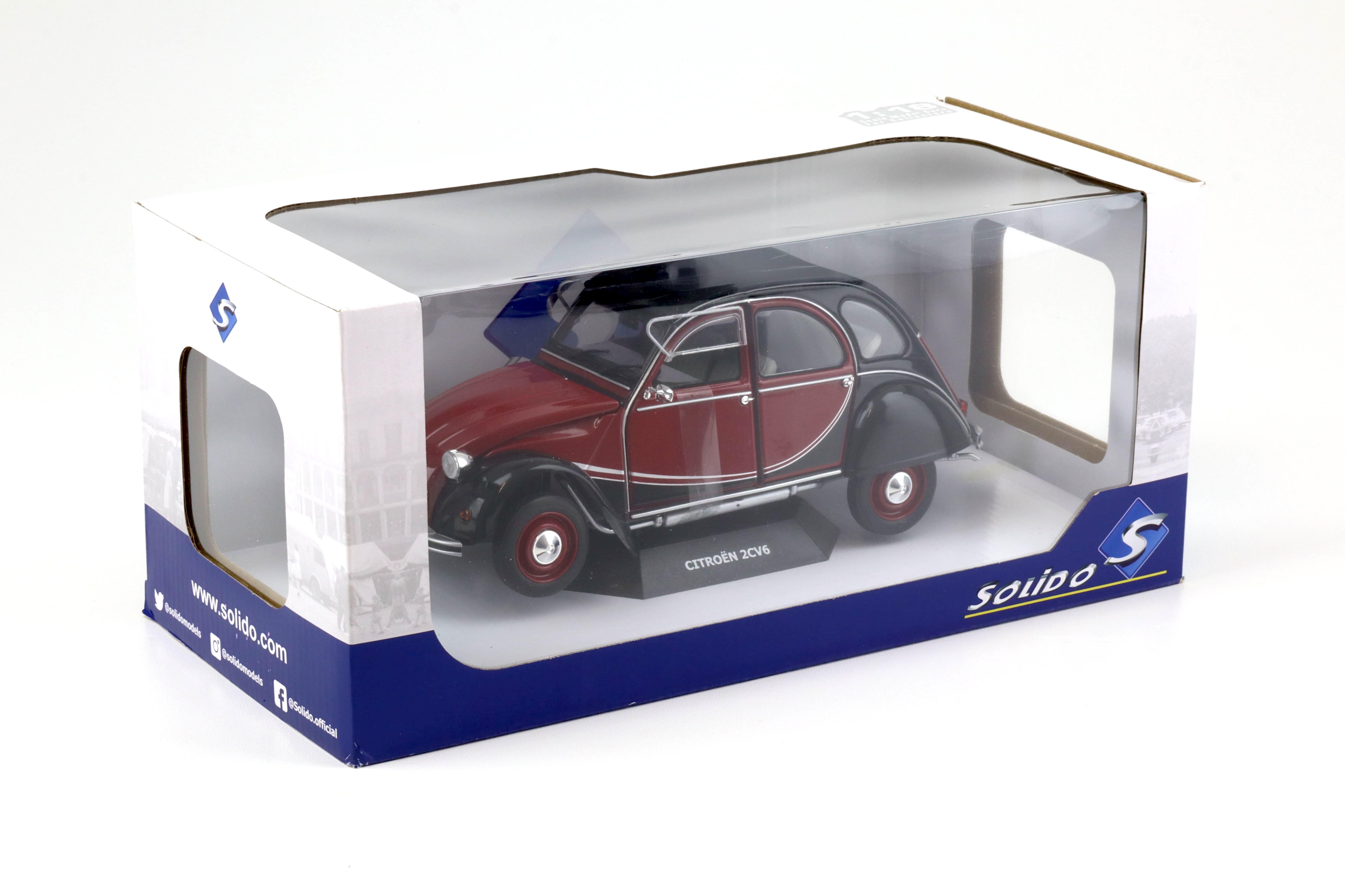 1:18 Solido Citroen 2CV 6 Charleston 1982 red/ black