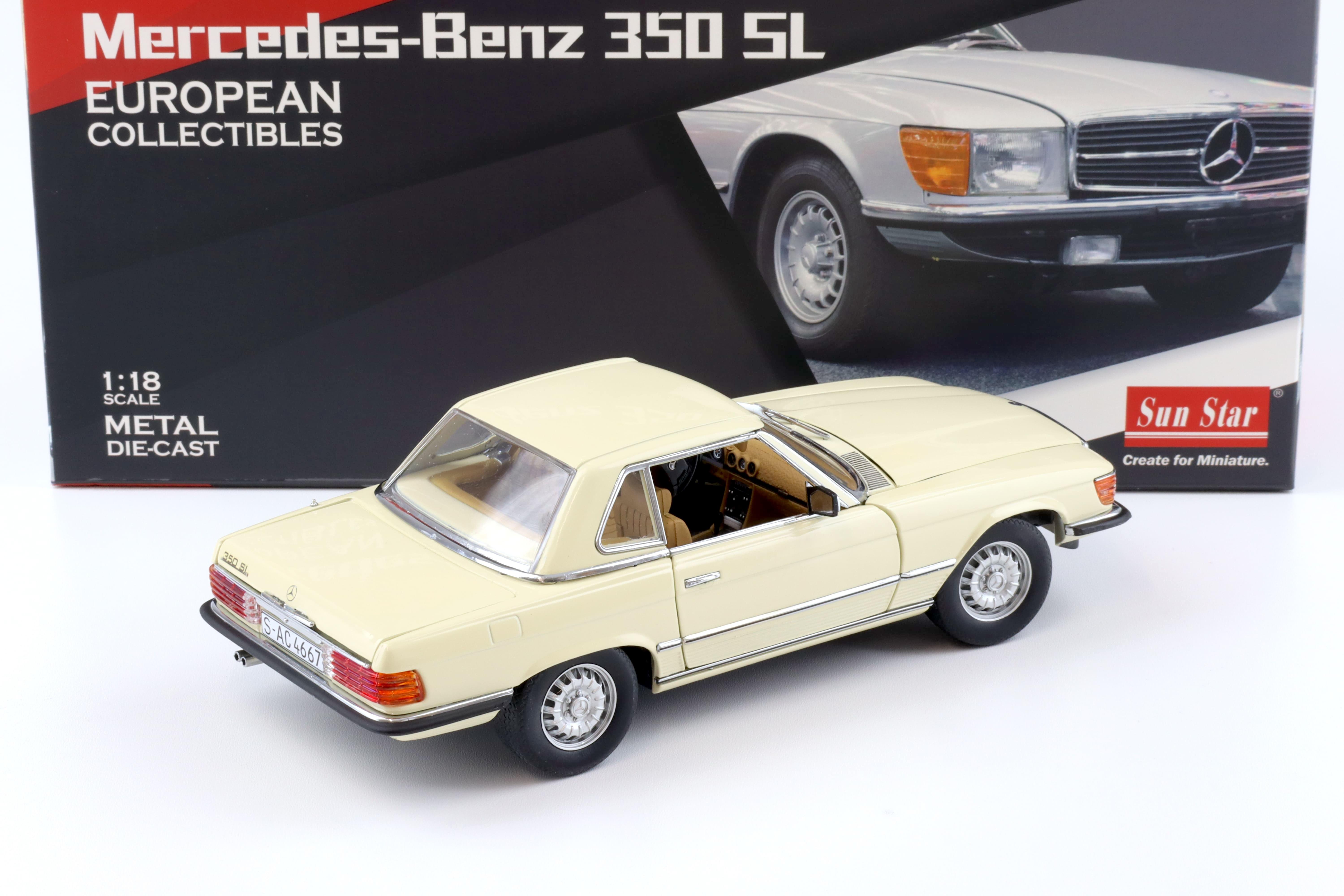 1:18 Sun Star Mercedes 350SL W107 Hardtop ivory 1977