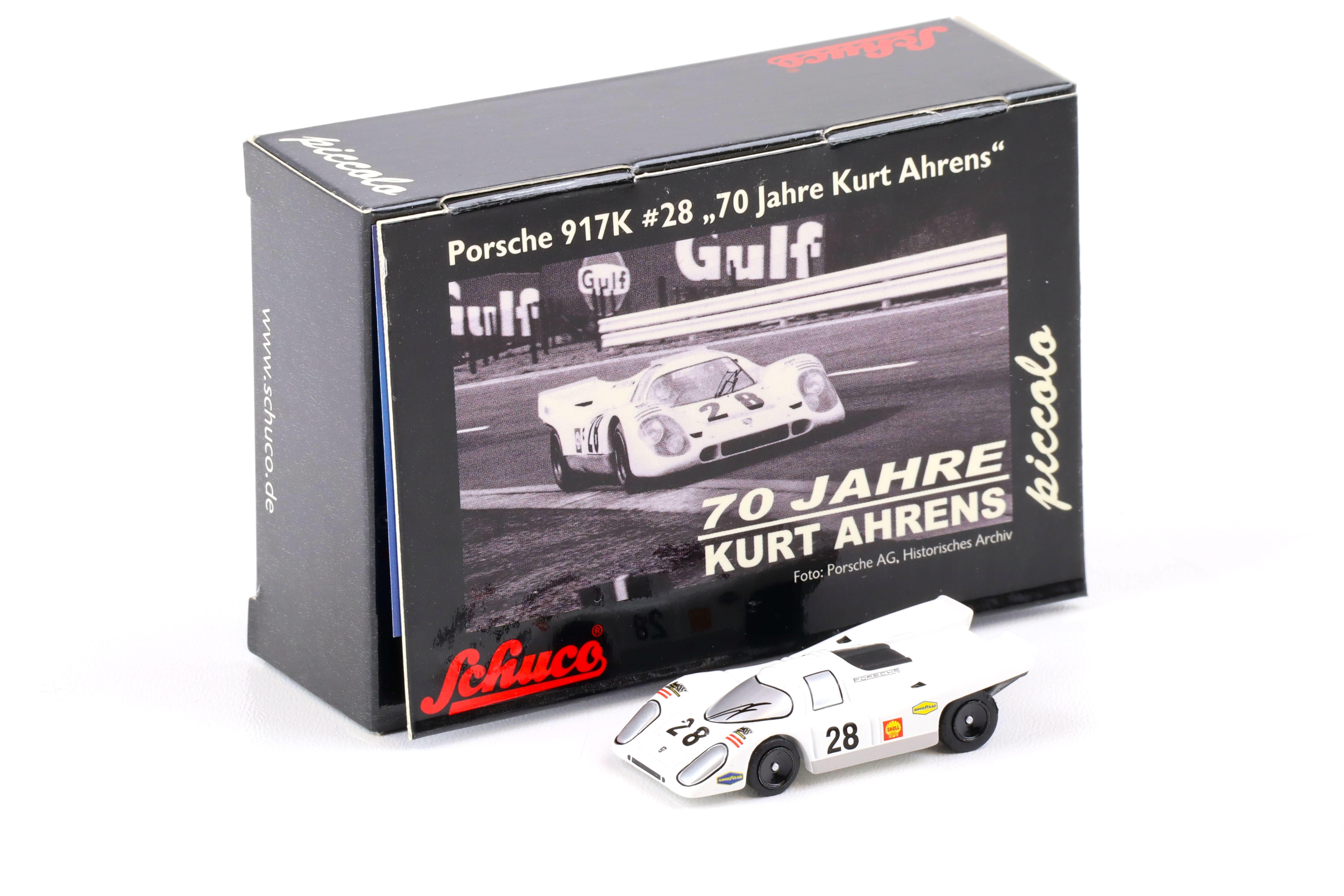 Schuco Piccolo Porsche 917K #28 white 70 Jahre Kurt Ahrens