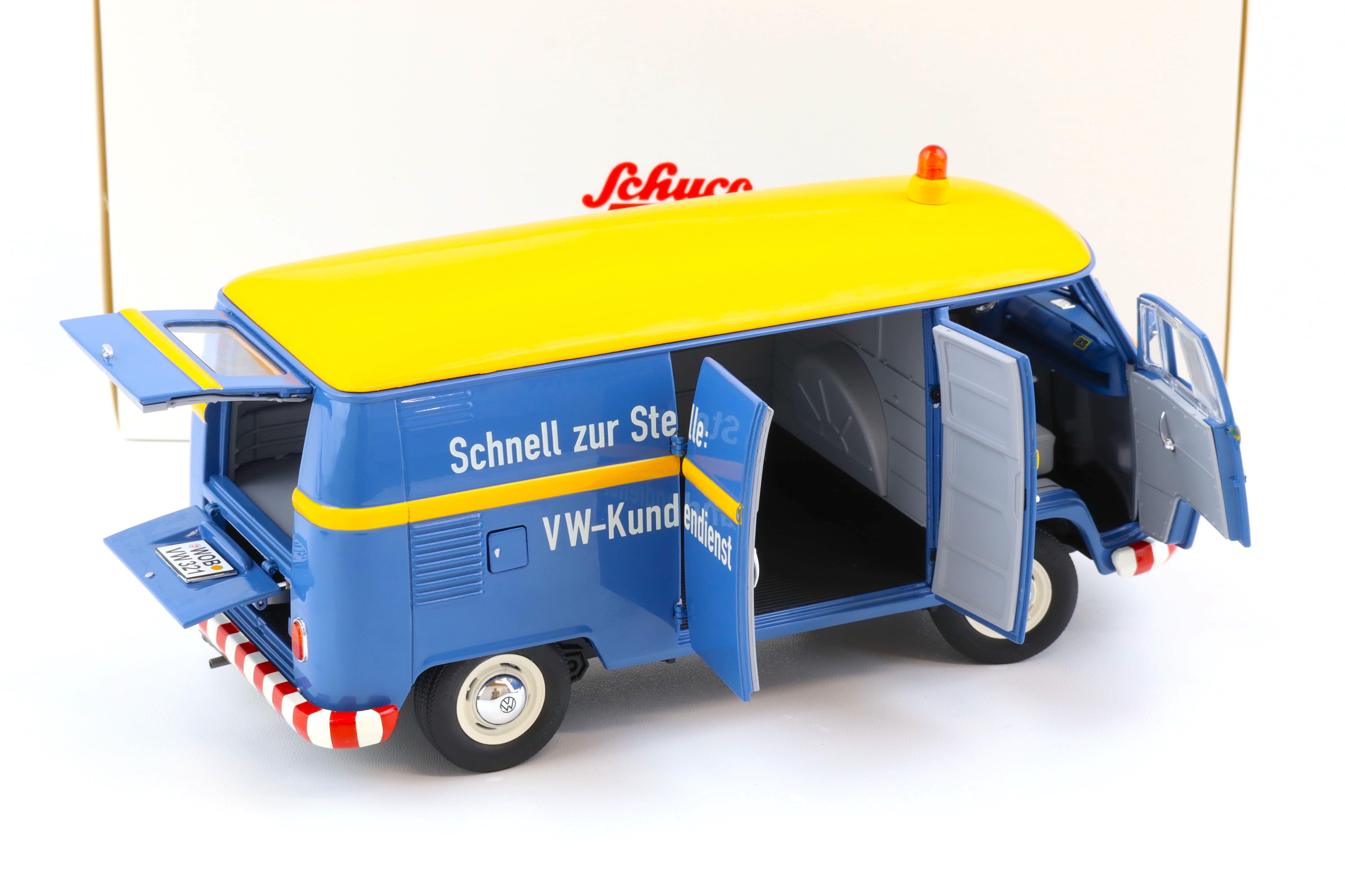 1:18 Schuco VW T1b Kasten VW-Kundendienst VW Service blue/ yellow Die-Cast