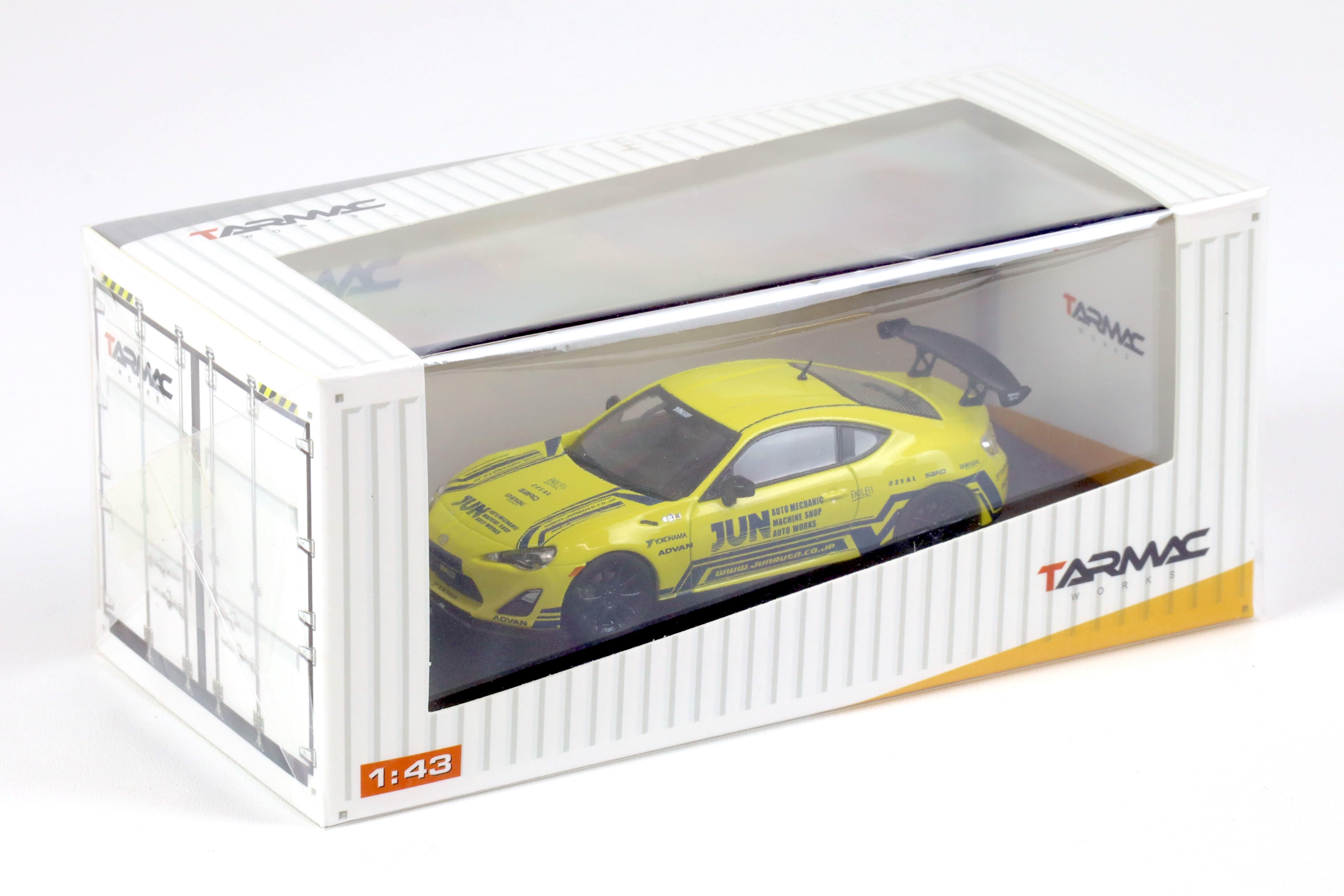 1:43 Tarmac Toyota 86 Coupe tuned by Jun yellow