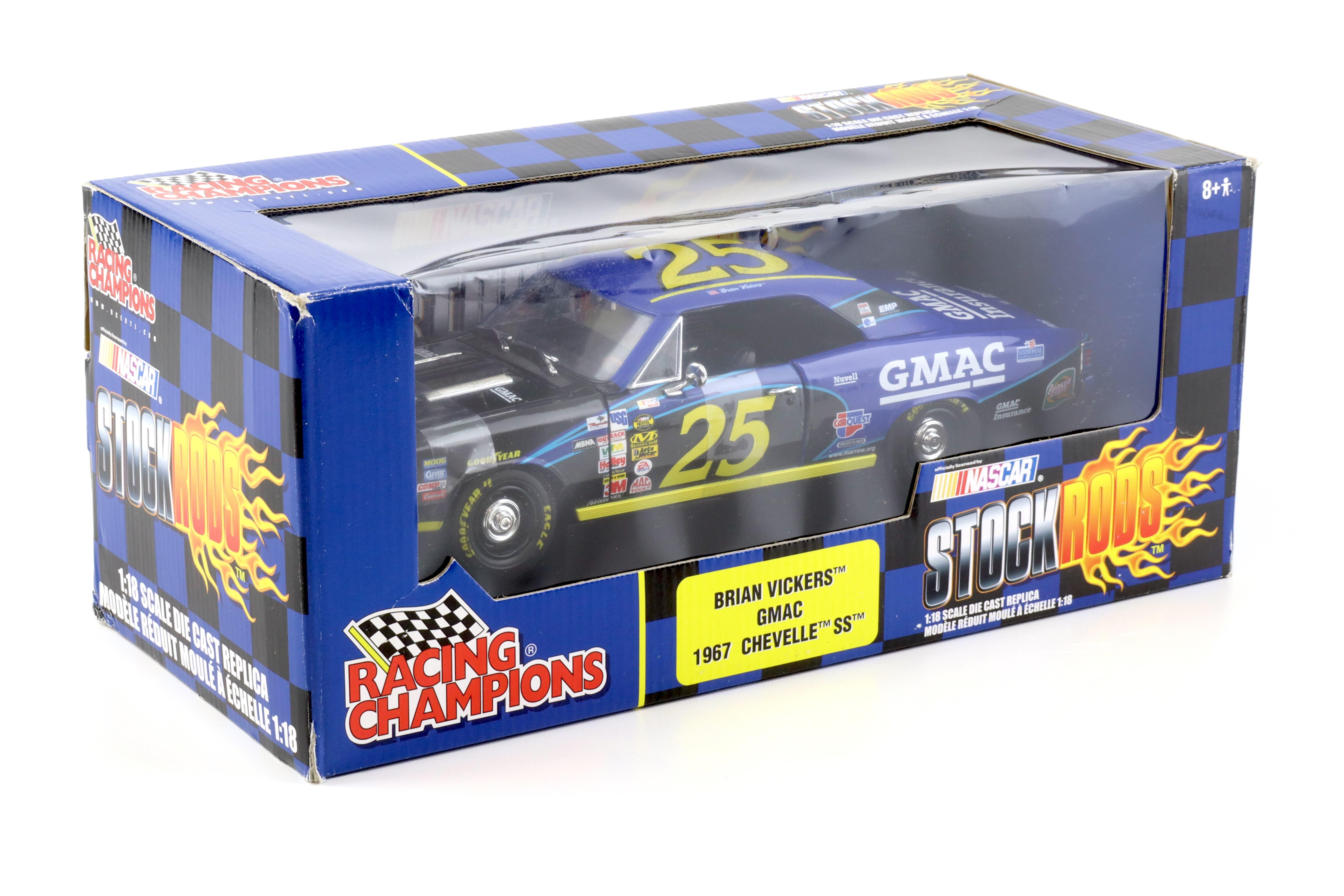 1:18 ERTL 1967 Chevrolet Chevelle Brian Vickers GMAC #25 blue 76332