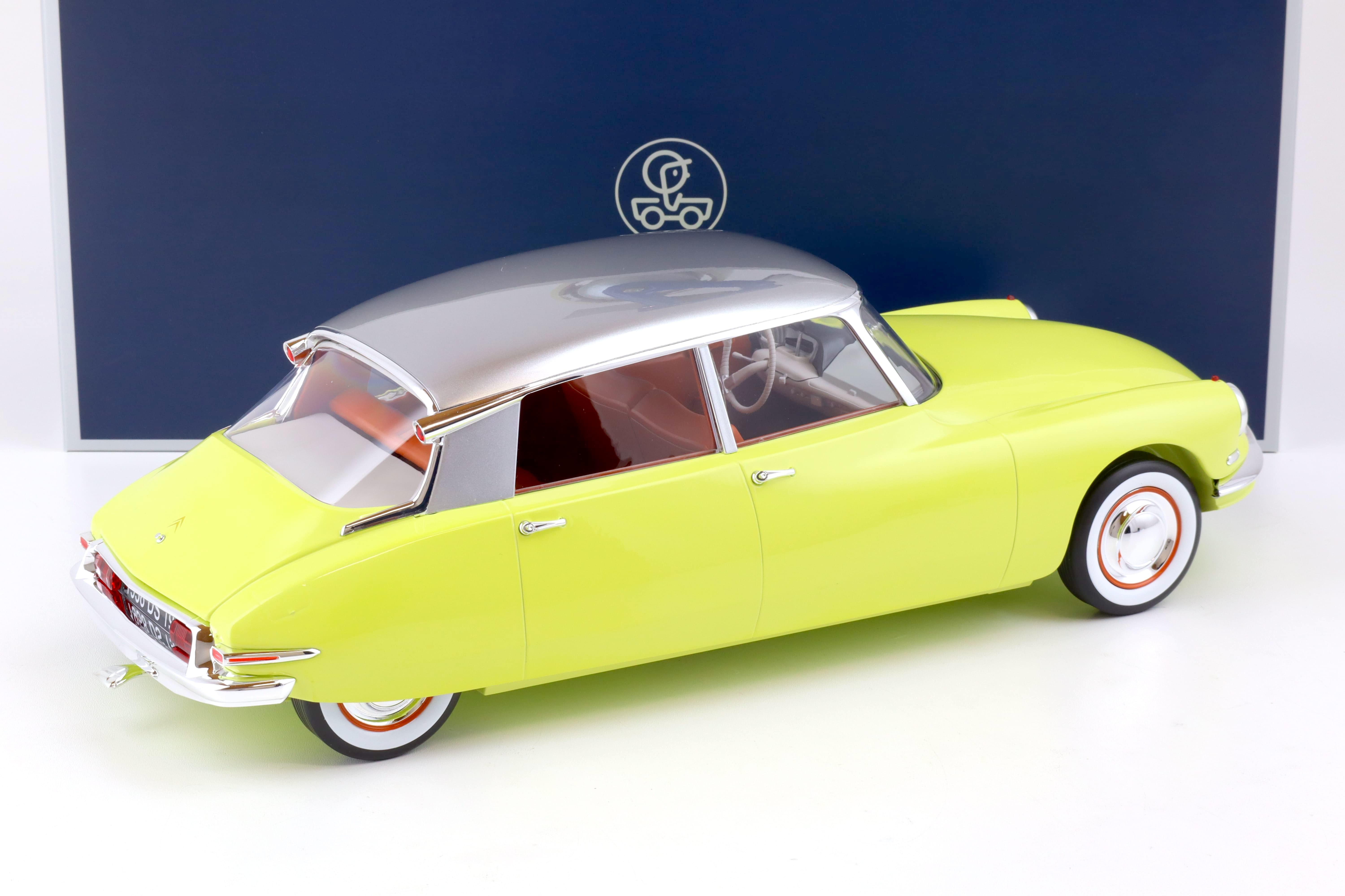 1:12 Norev Citroen DS 19 - 1958 Jaune Jonquille & Gris Triennale metallise 121561