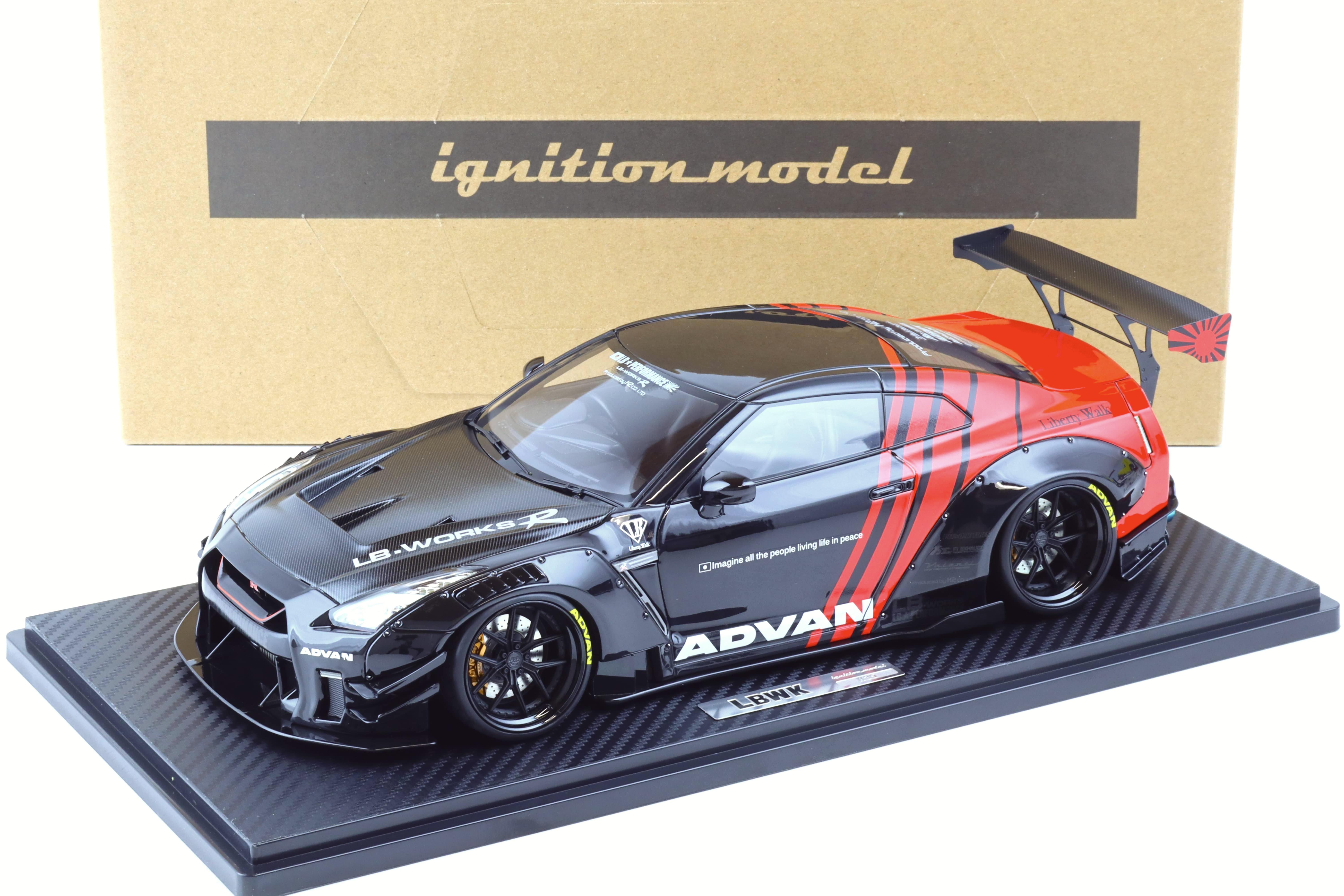 1:18 Ignition Model IG2345 LB-WORKS Nissan GT-R R35 Type 2 ADVAN black/ red