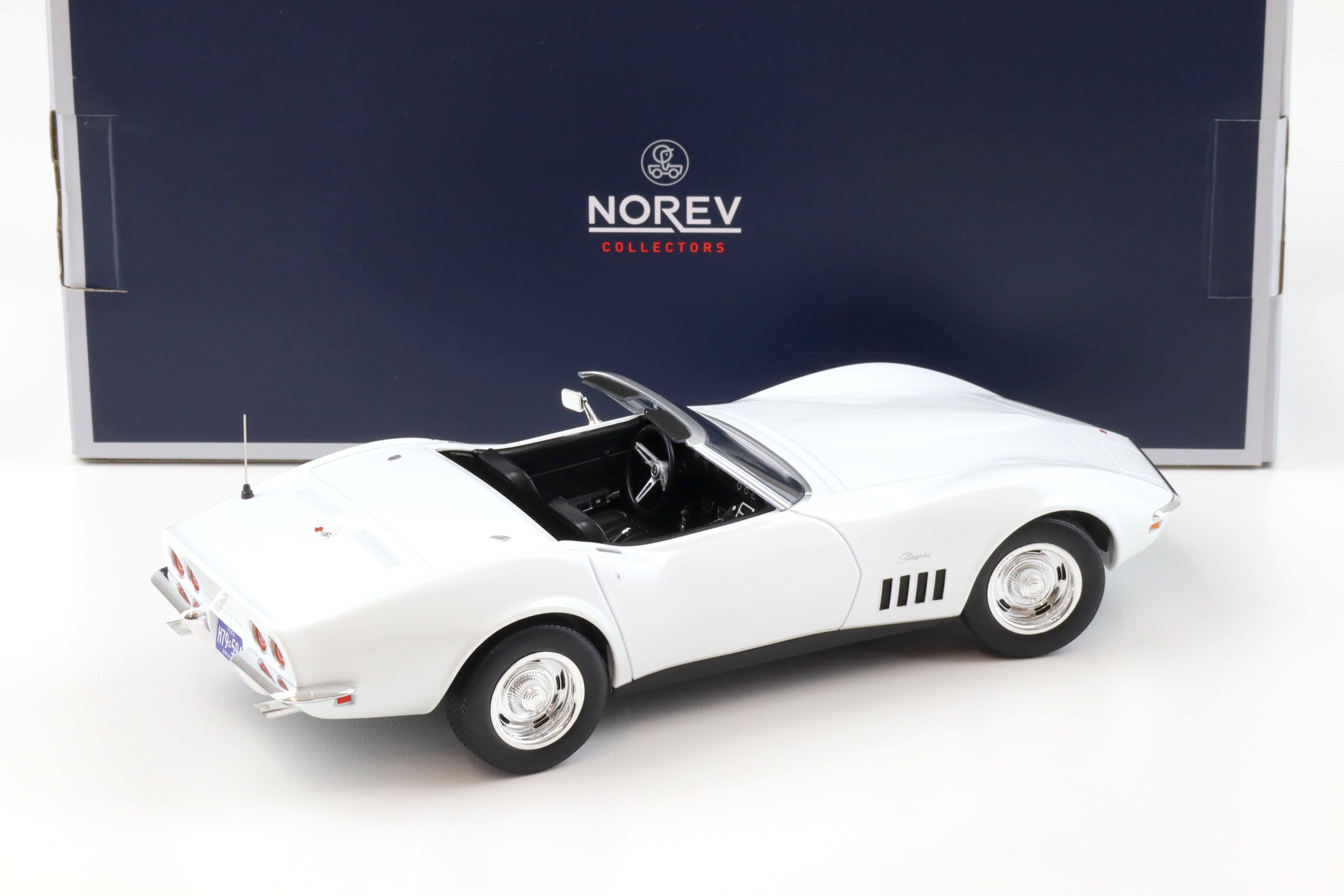 1:18 Norev Chevrolet Corvette C3 Convertible 1969 Can Am white