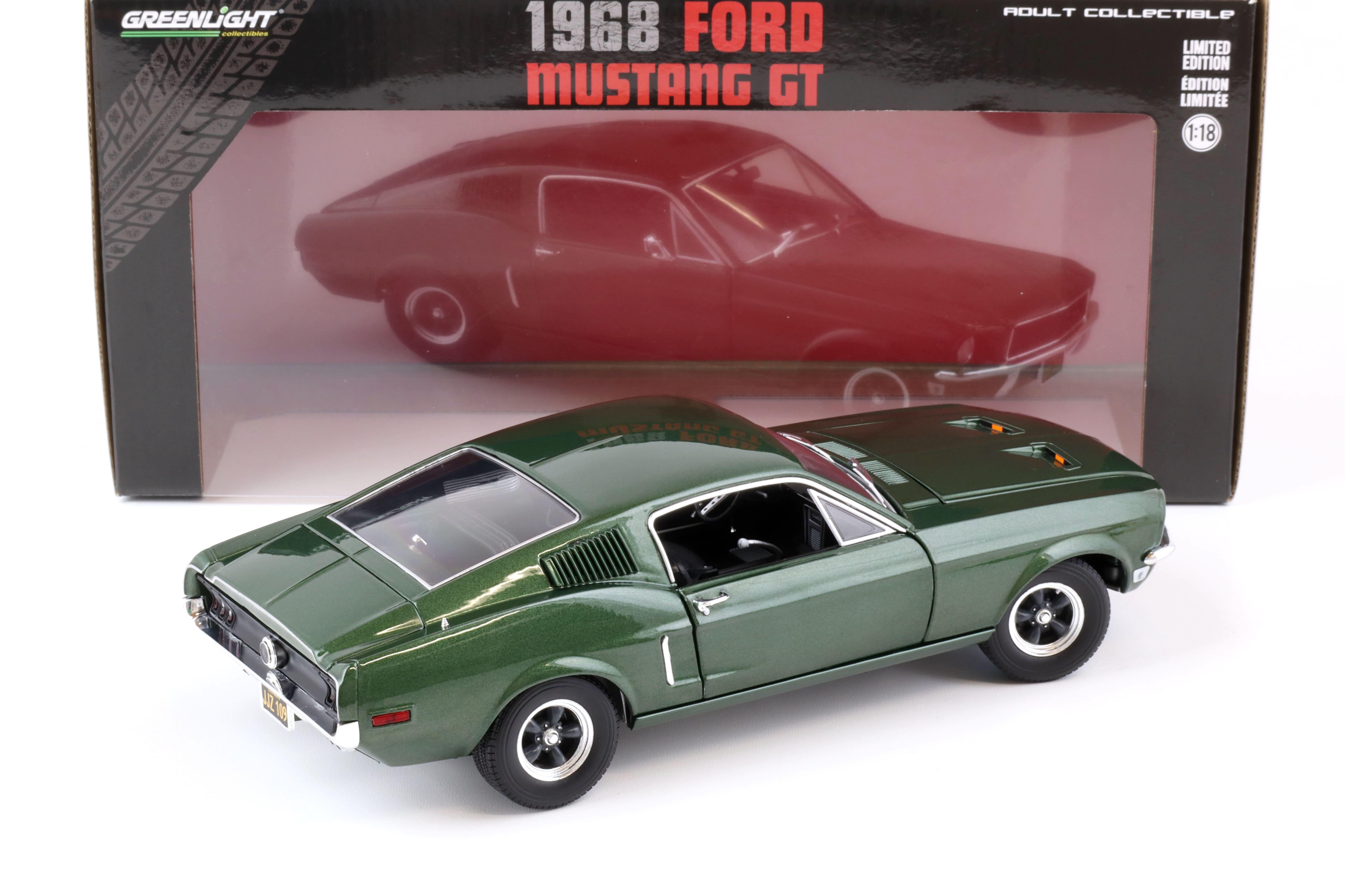 1:18 Greenlight 1968 Ford Mustang GT Fastback highland green metallic