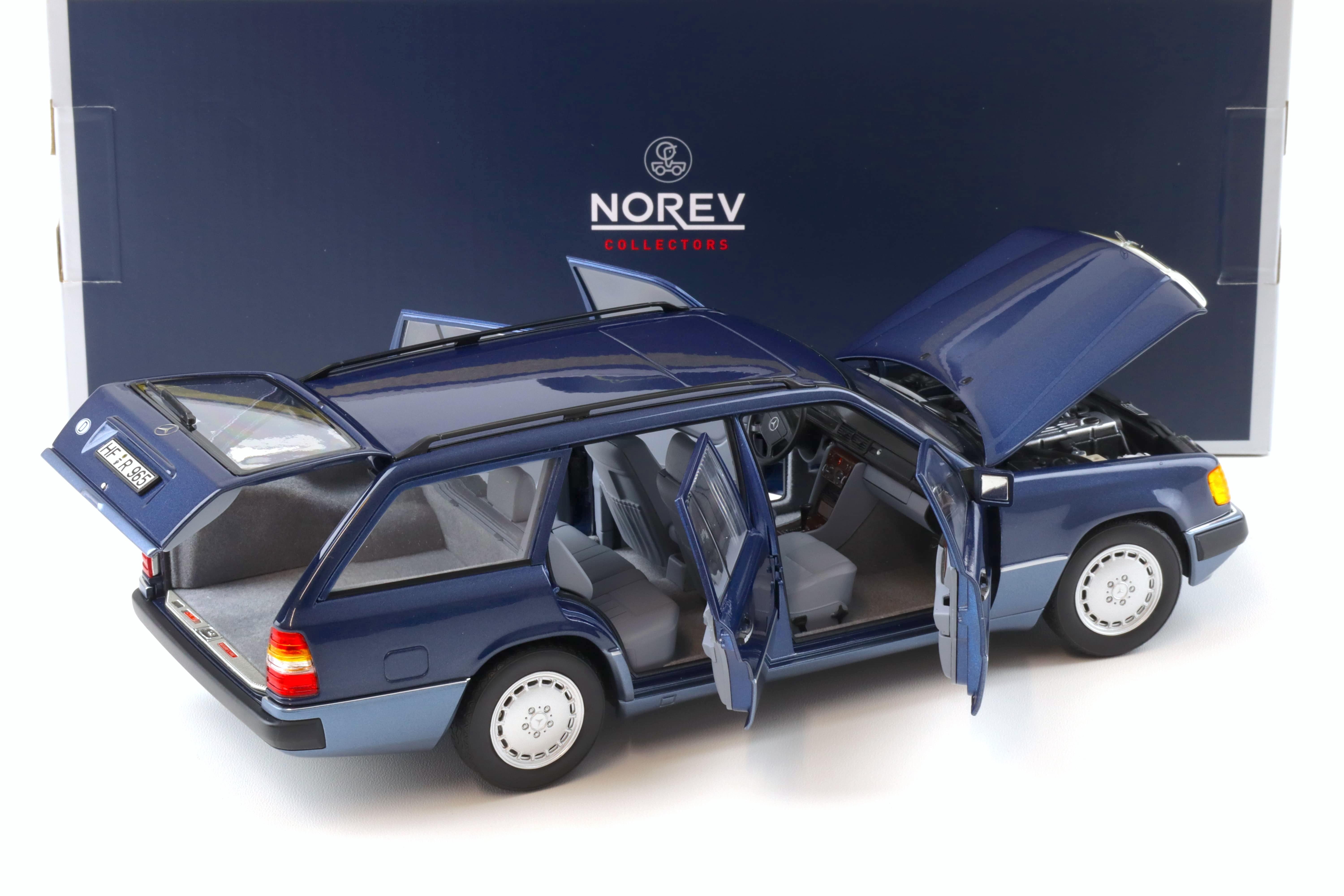 1:18 Norev Mercedes 300 D T-Model S-124 Nautical blue 1990 - Limited 1000 pcs.