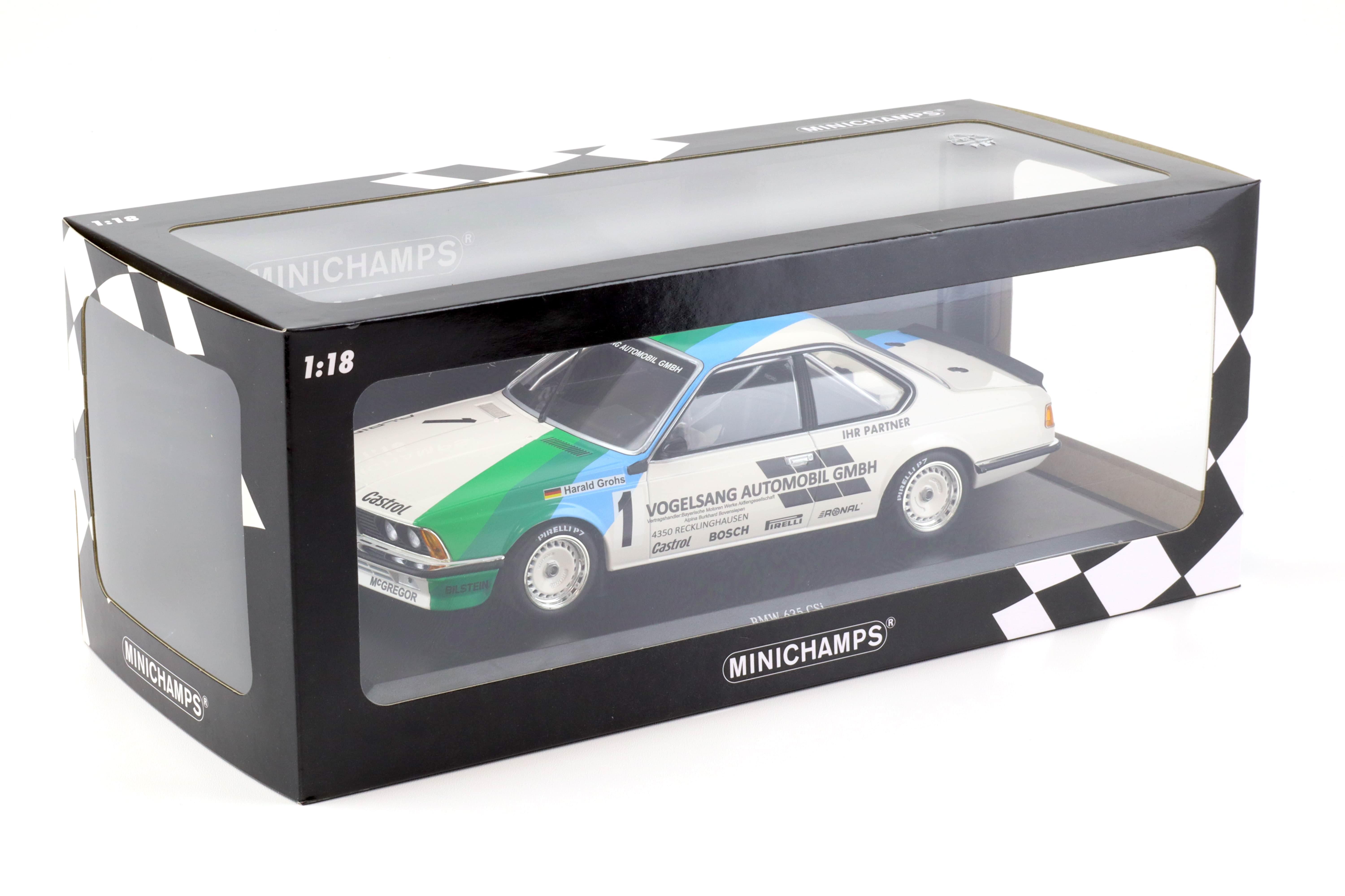 1:18 Minichamps BMW 635 CSI Vogelsang Grohs Winner Bergischer Löwe Zolder 1984