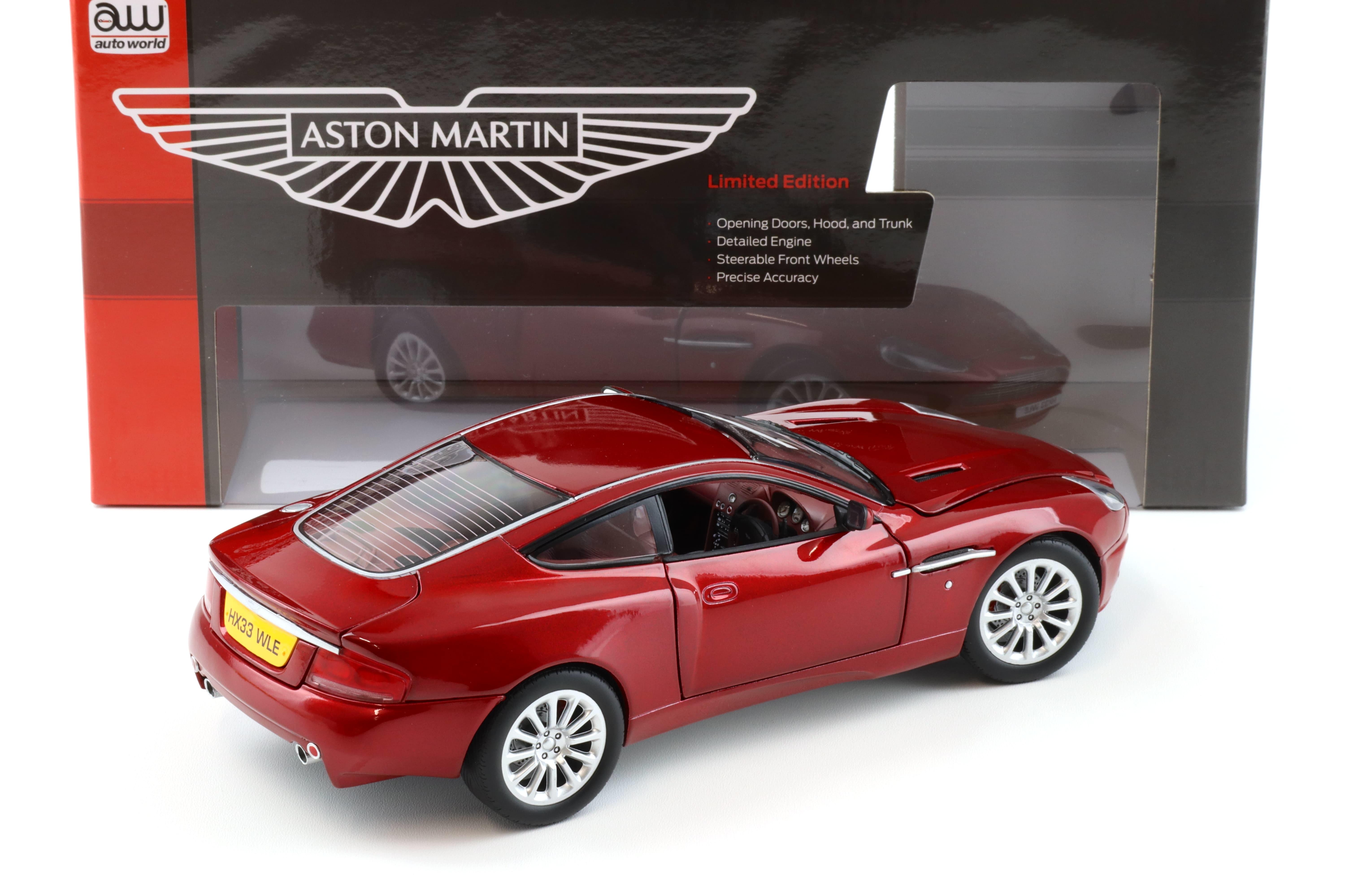 1:18 Auto World 2005 Aston Martin V12 Vanquish Coupe toro red mica metallic