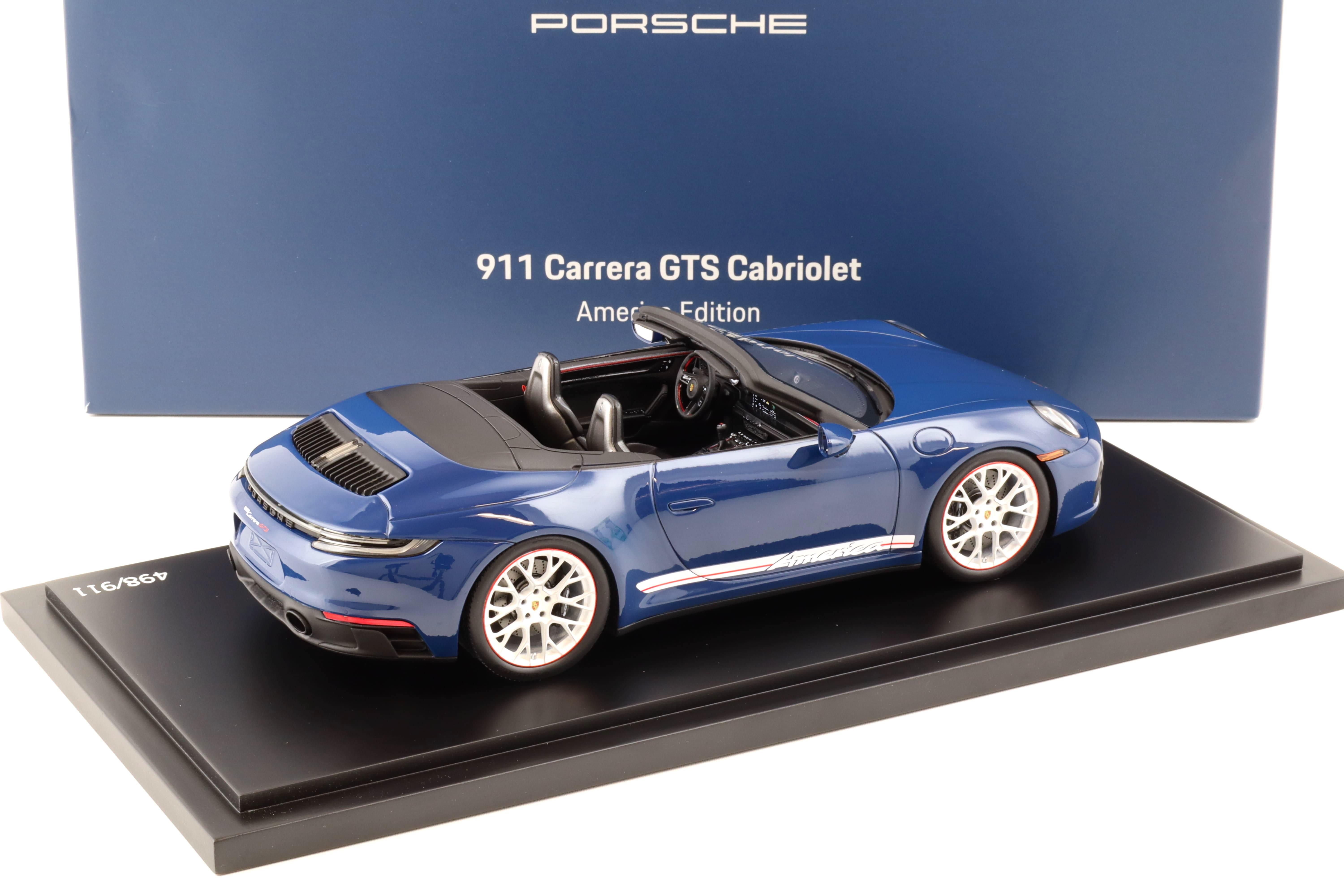 1:18 Spark Porsche 911 (992) Carrera GTS Cabriolet America Edition blue WAP DEALER