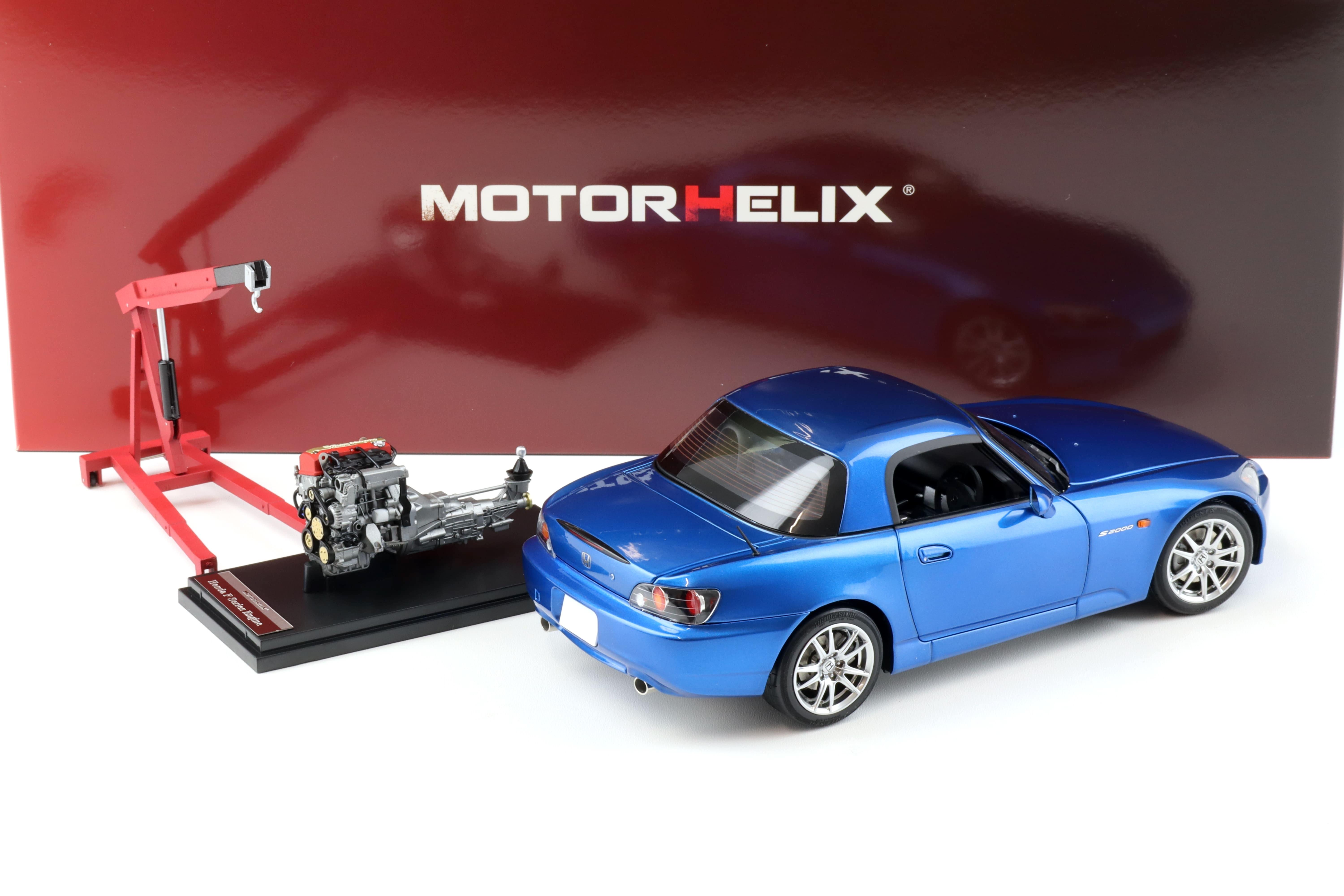 1:18 Motorhelix Honda S2000 (AP2) Bermuda blue pearl + engine Diecast M85107