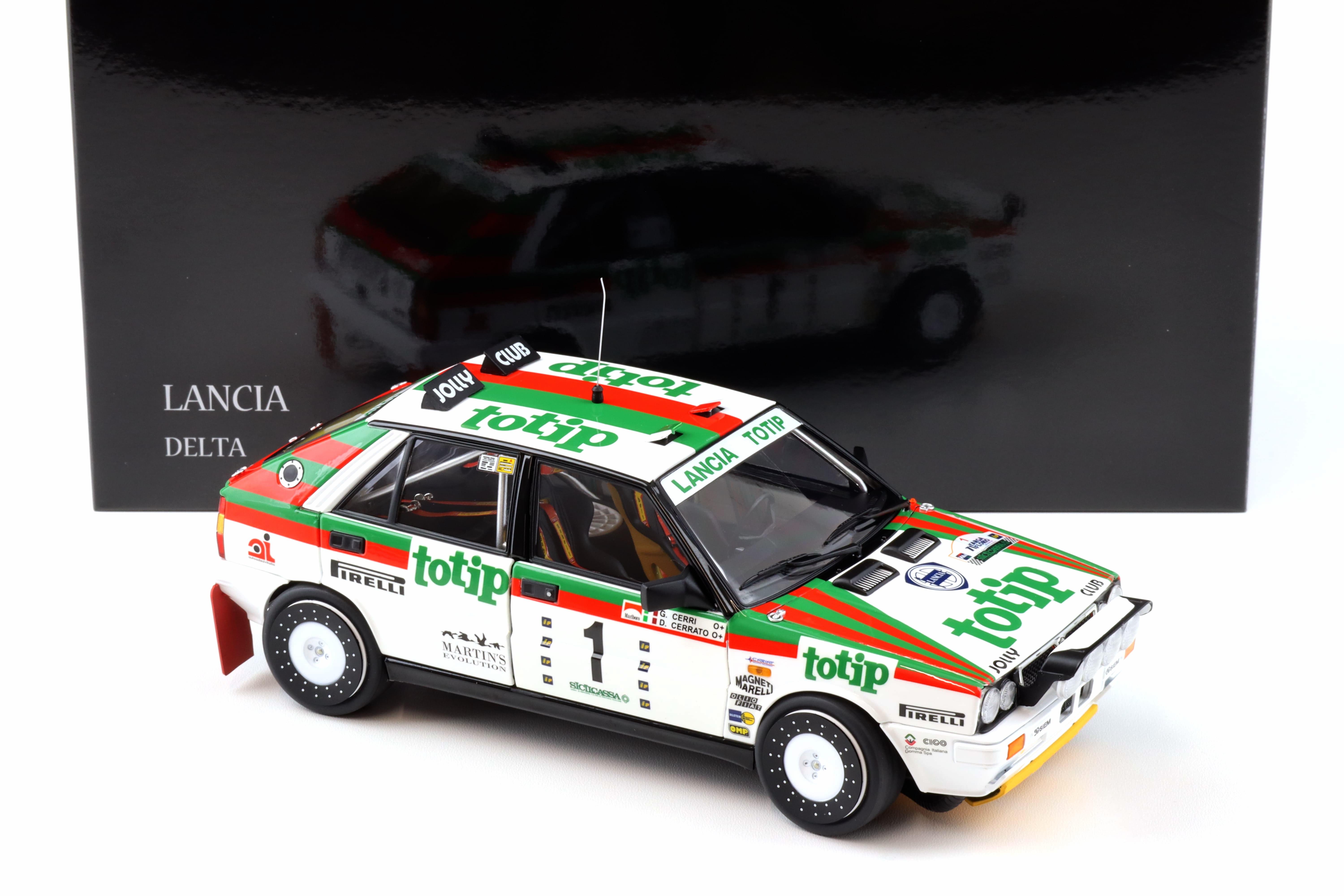 1:18 Kyosho Lancia Delta HF 4WD 1987 Targa Florio #1 TOTIP Cerrato/Cerri 08960C