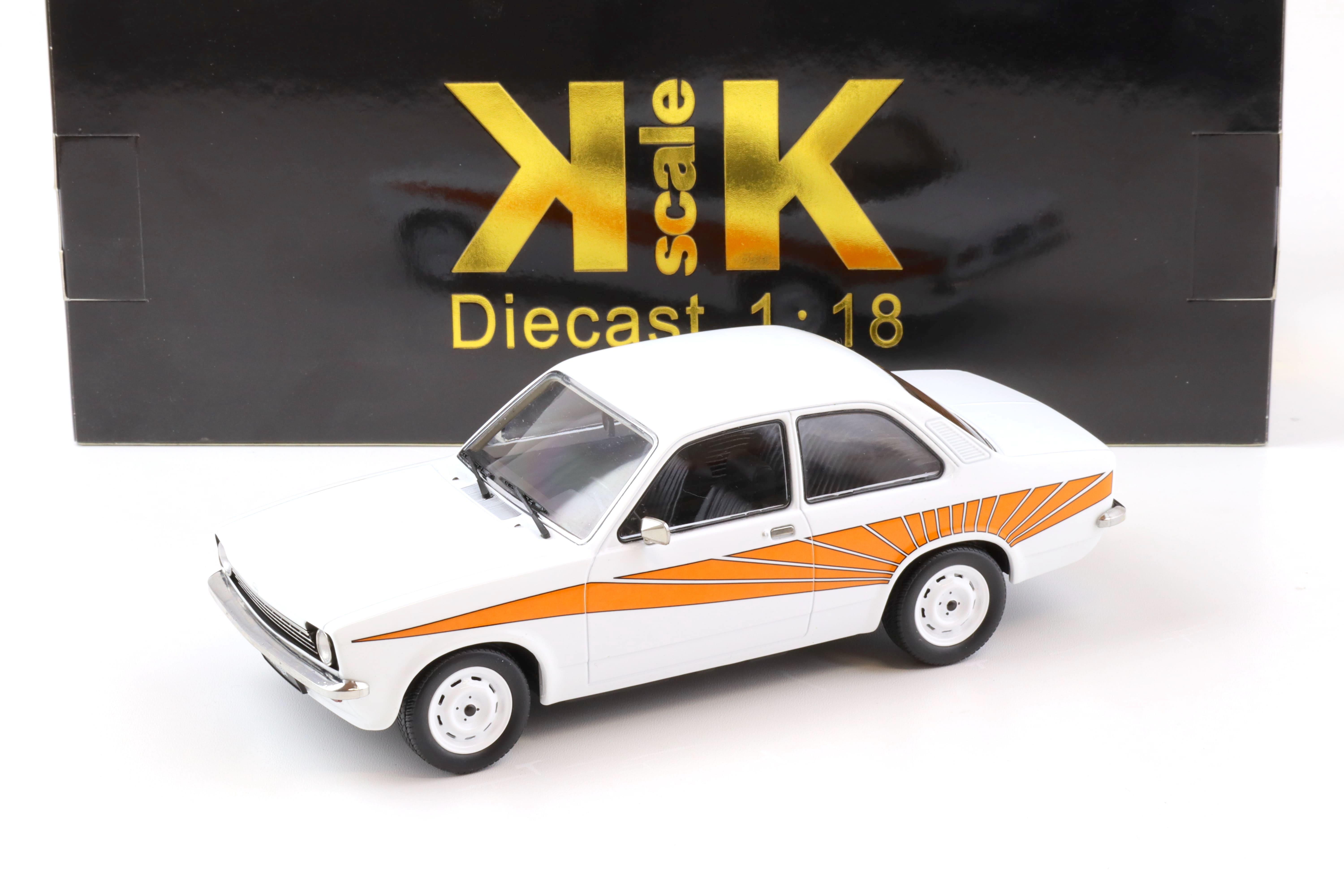 1:18 KK-Scale Opel Kadett C Swinger 1975 white/ orange
