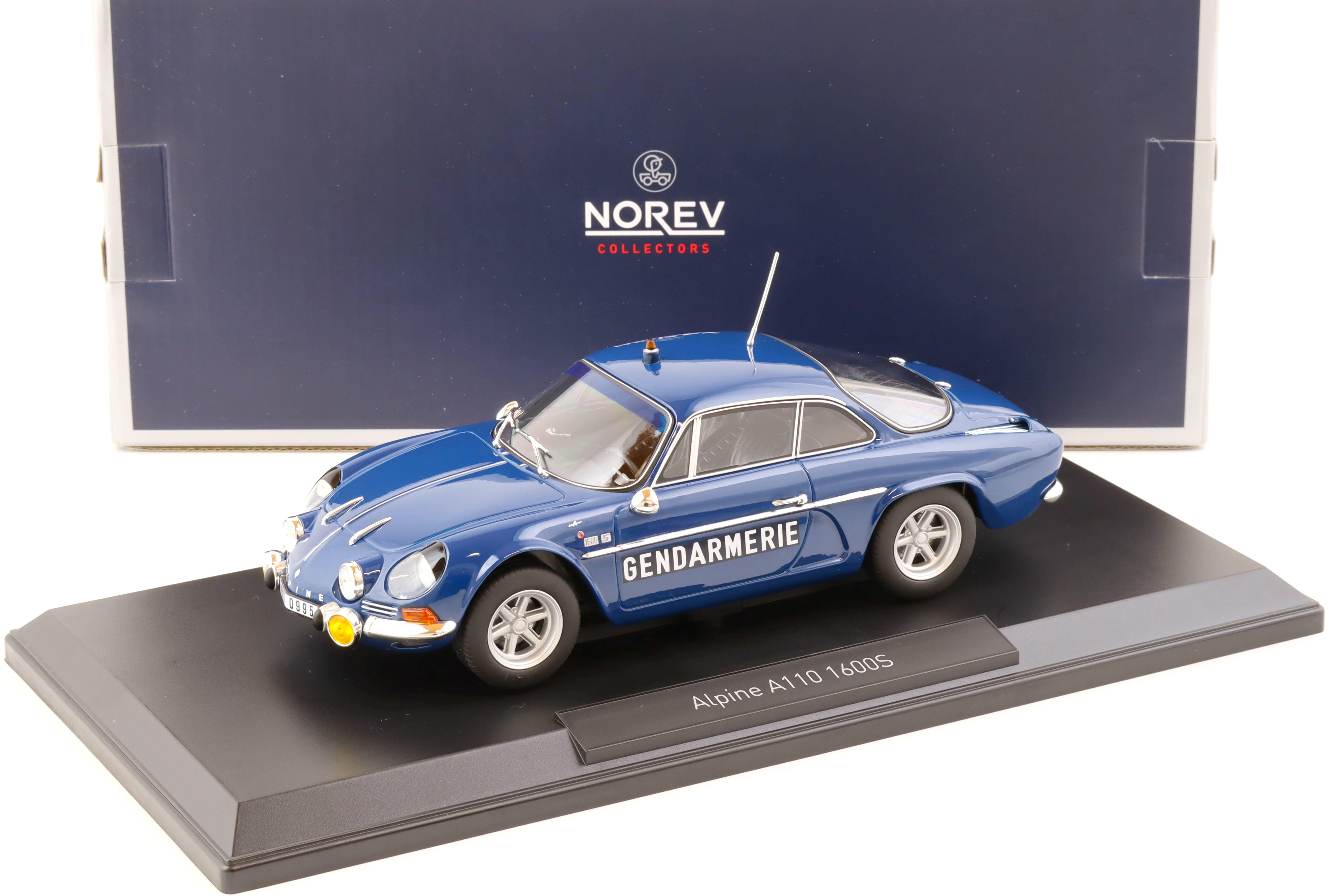 1:18 Norev Renault Alpine A110 1600S Coupe 1971 GENDARMERIE blue