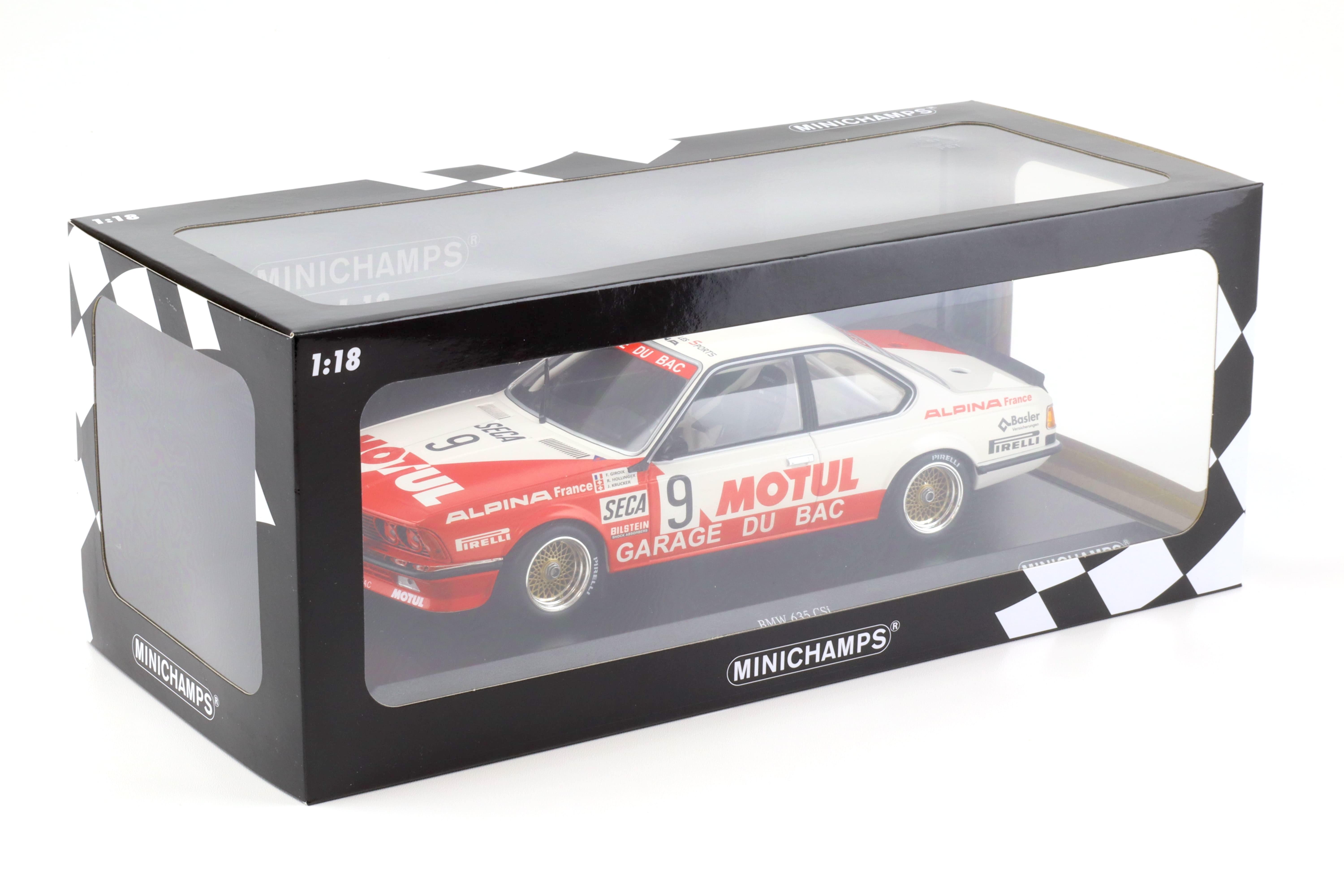 1:18 Minichamps BMW 635 CSI Garage du Bac/ Motul Spa 24h 1984 Hollinger/ Giroix/ Krucker