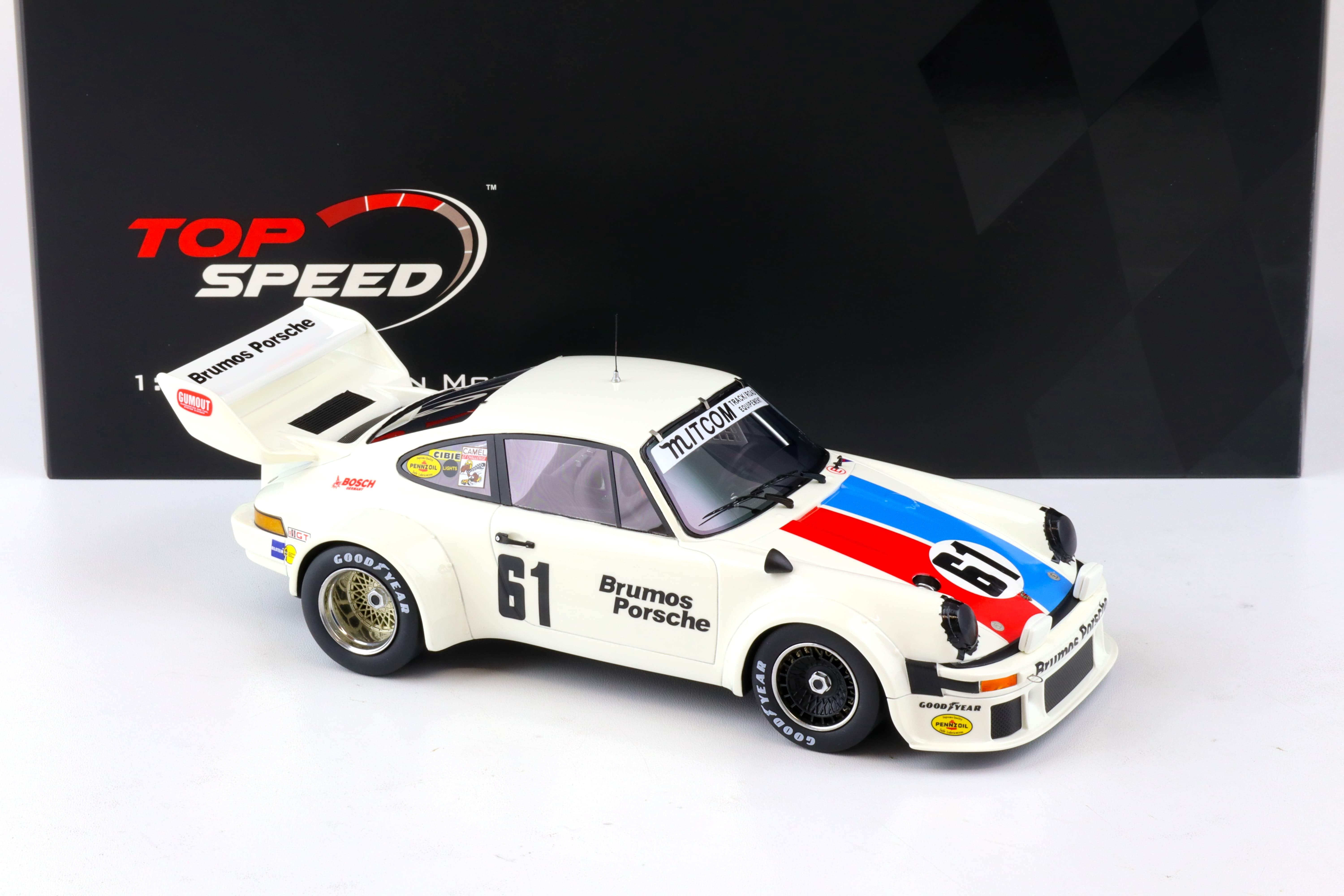1:18 Top Speed Porsche 934/5 #61 Sebring 12h 3rd Place 1977 Brumos Racing TS0300