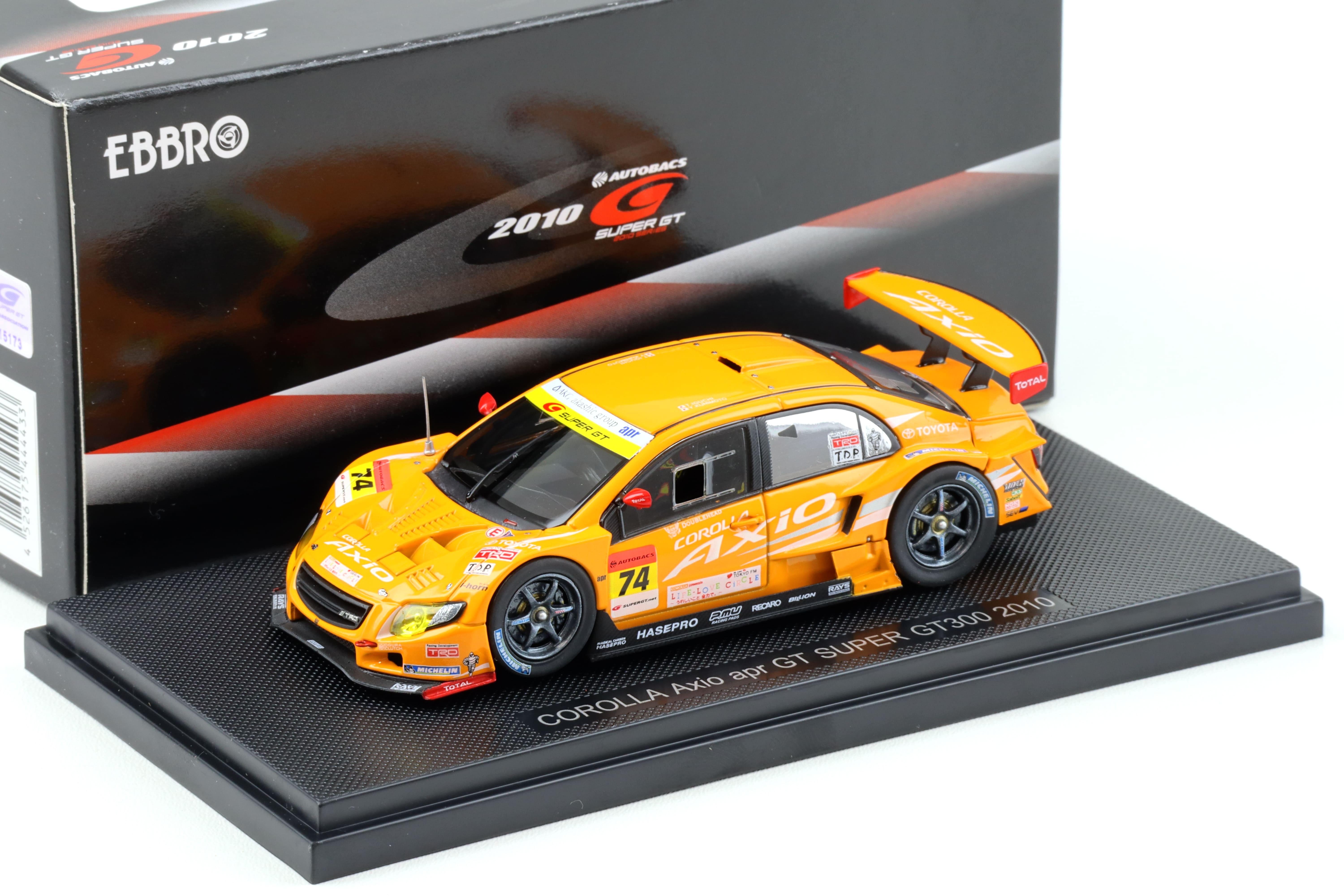 1:43 Ebbro Toyota Corolla Super GT300 COROLLA Axio apr GT 2010 #74 Iguchi