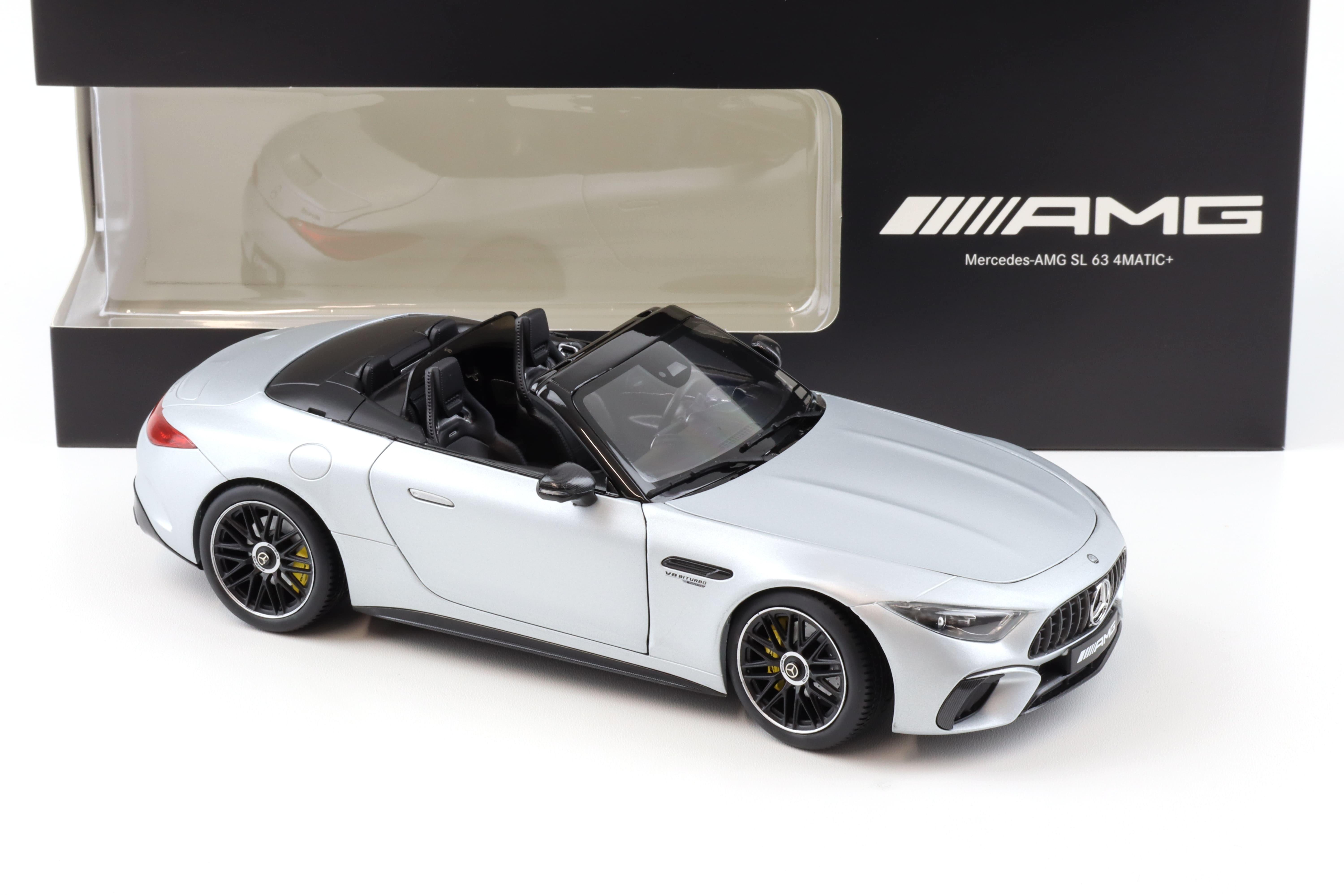 1:18 iScale Mercedes SL 63 4MATIC+ AMG Roadster high-tech silver magno DEALER VERSION