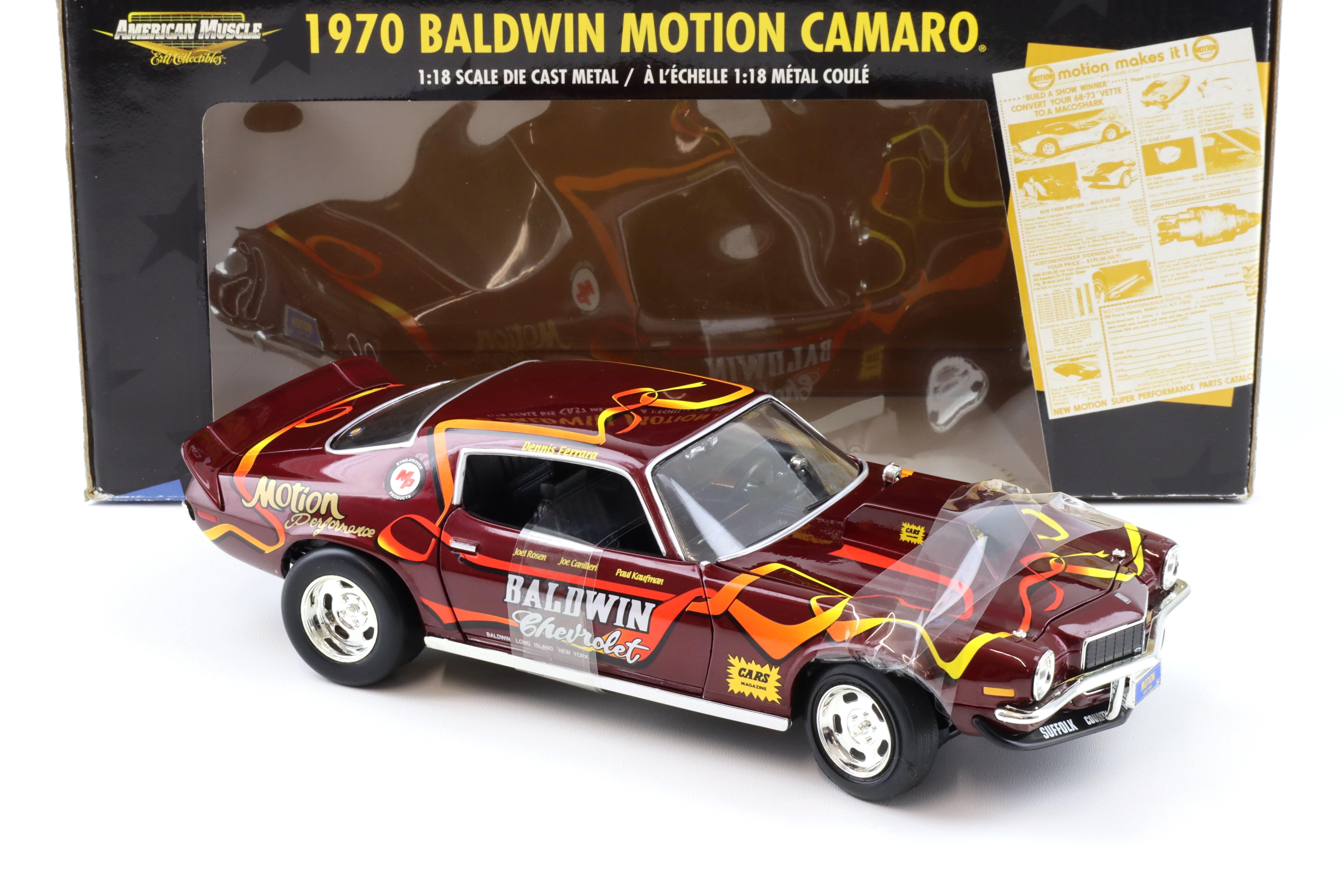 1:18 ERTL 1970 Chevrolet Baldwin Motion Camaro dark red 33379