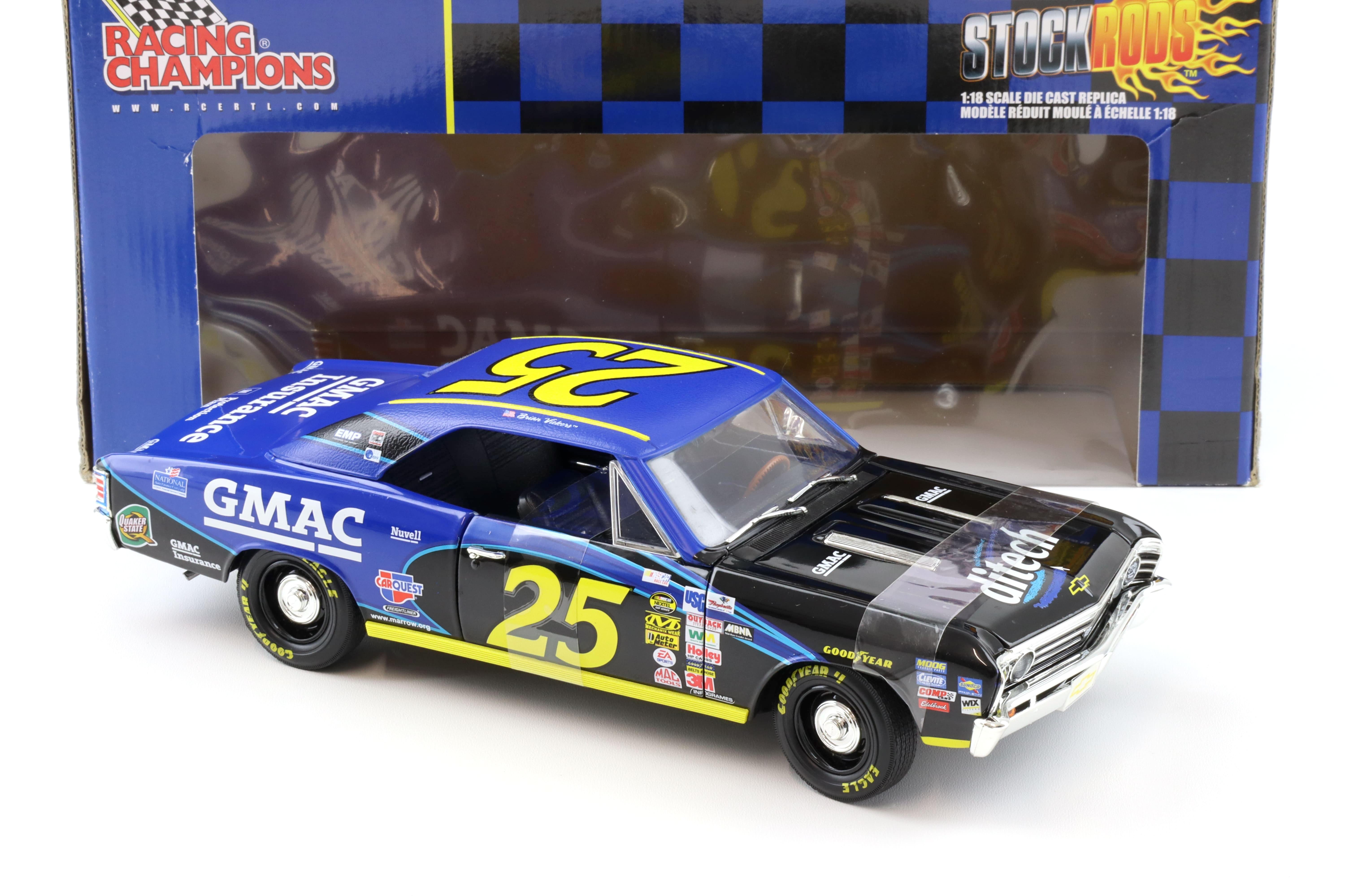 1:18 ERTL 1967 Chevrolet Chevelle Brian Vickers GMAC #25 blue 76332