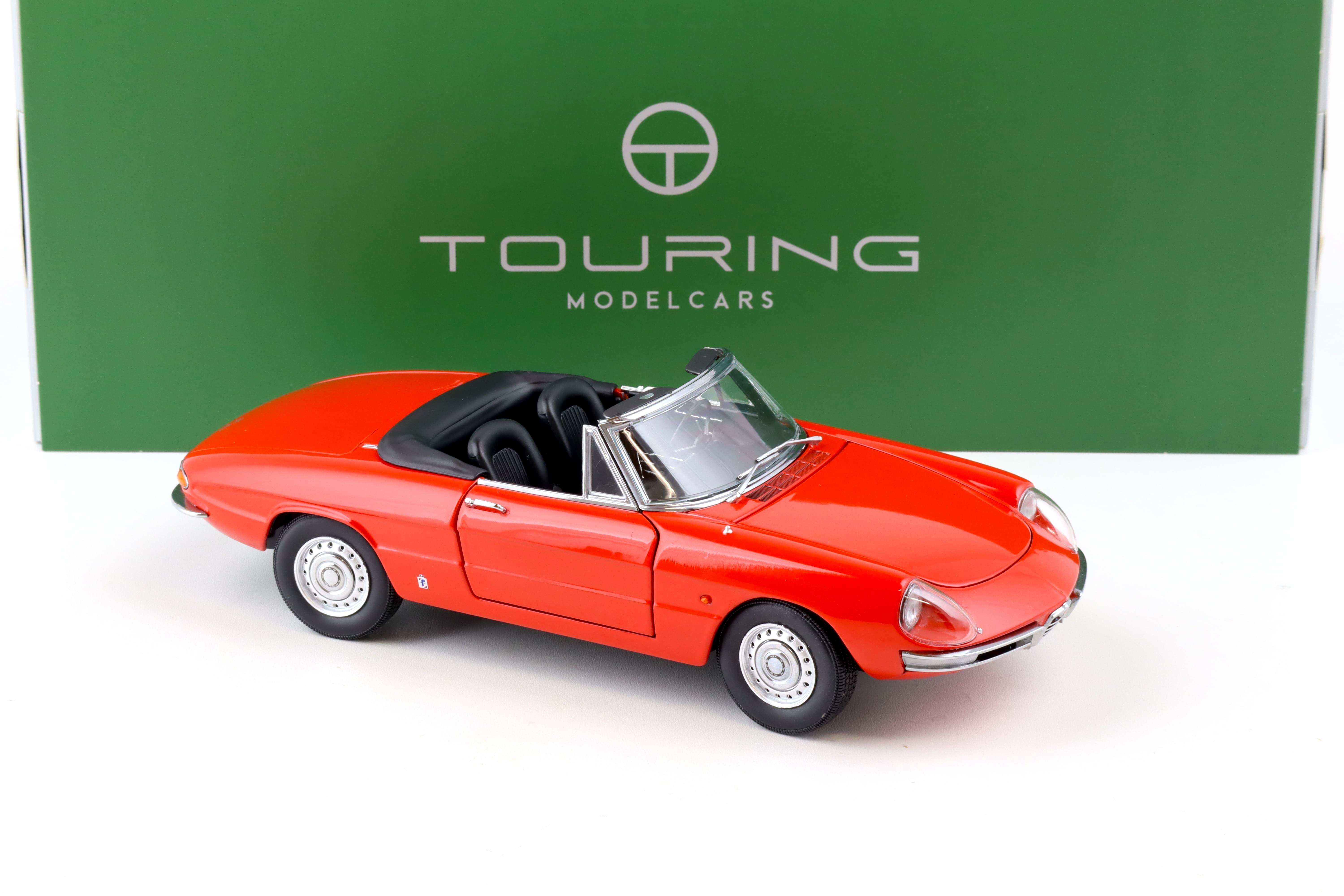 1:18 Touring Modelcars Alfa Romeo 1600 Duetto Spider 1966 red with Top diecast/ openings