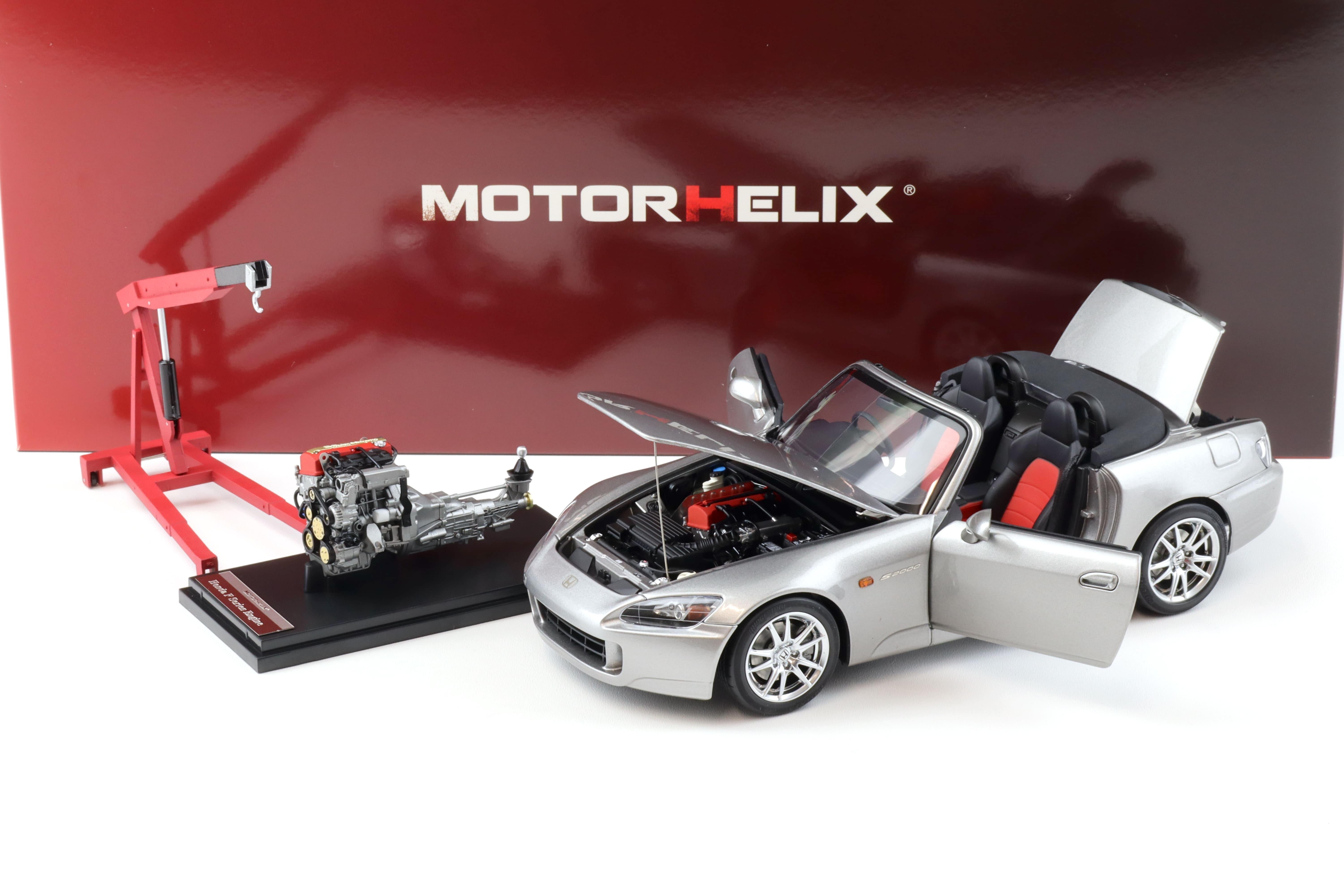 1:18 Motorhelix Honda S2000 (AP2) silver metallic + engine Diecast M85108