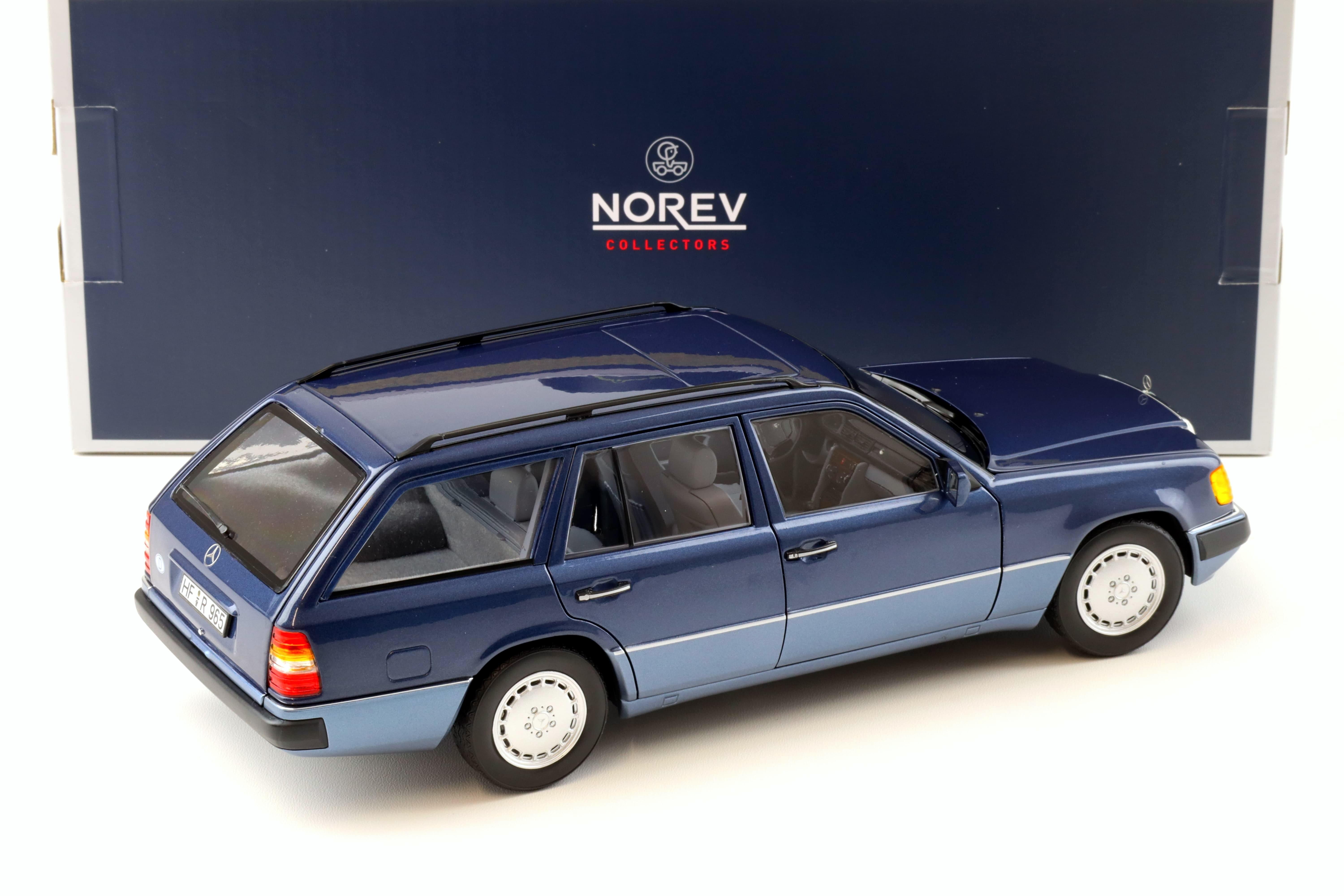 1:18 Norev Mercedes 300 D T-Model S-124 Nautical blue 1990 - Limited 1000 pcs.